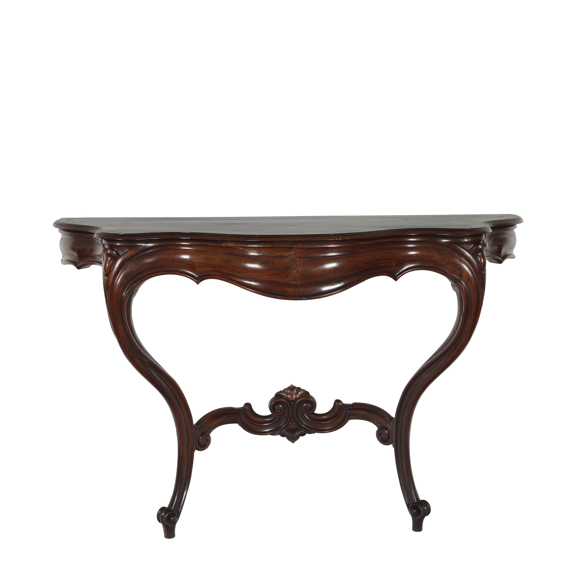 Impressive Louis Philippe console, made of mahogany, end of the 19th century