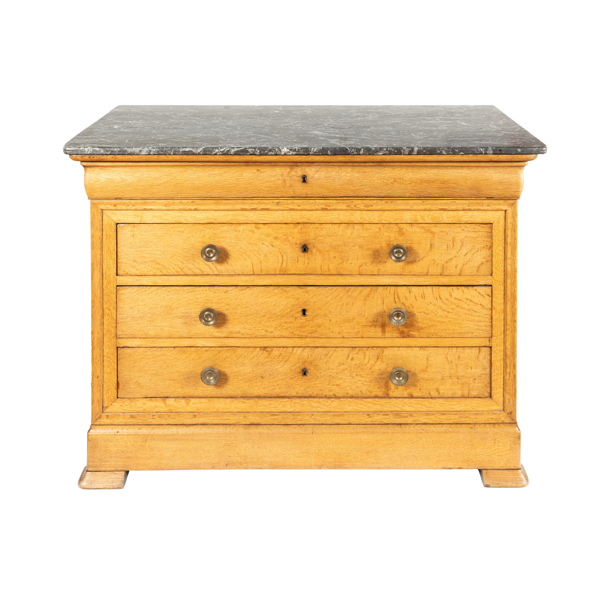 Charles X style elmwood chest of drawers, late 19th century
