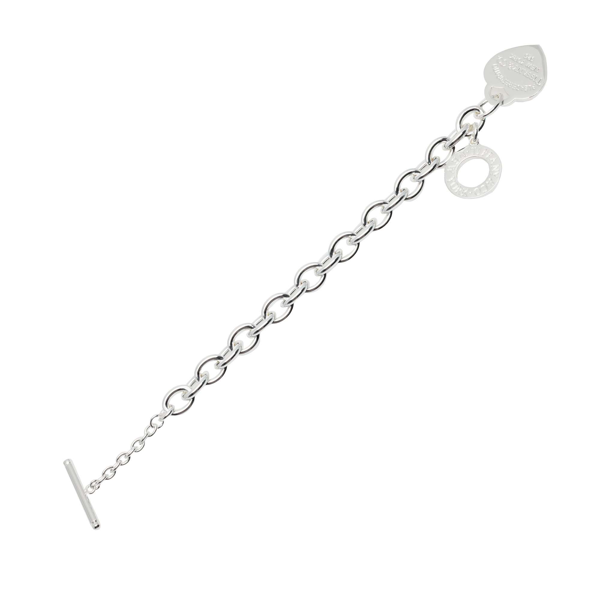 Tiffany & Co. silver bracelet, "Please Return to Tiffany", accompanied by the original box and bag