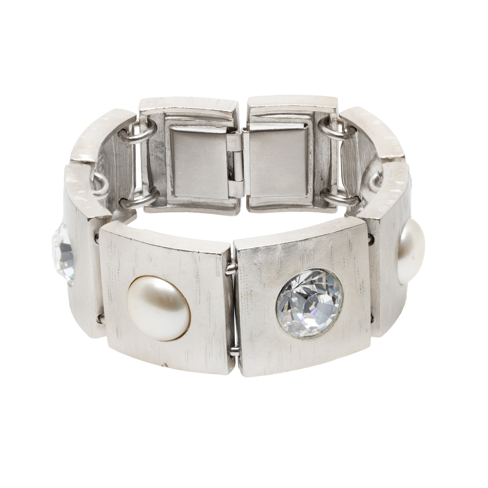 Yves Saint Laurent bracelet, decorated with alternating stones and pearls, circa 1985
