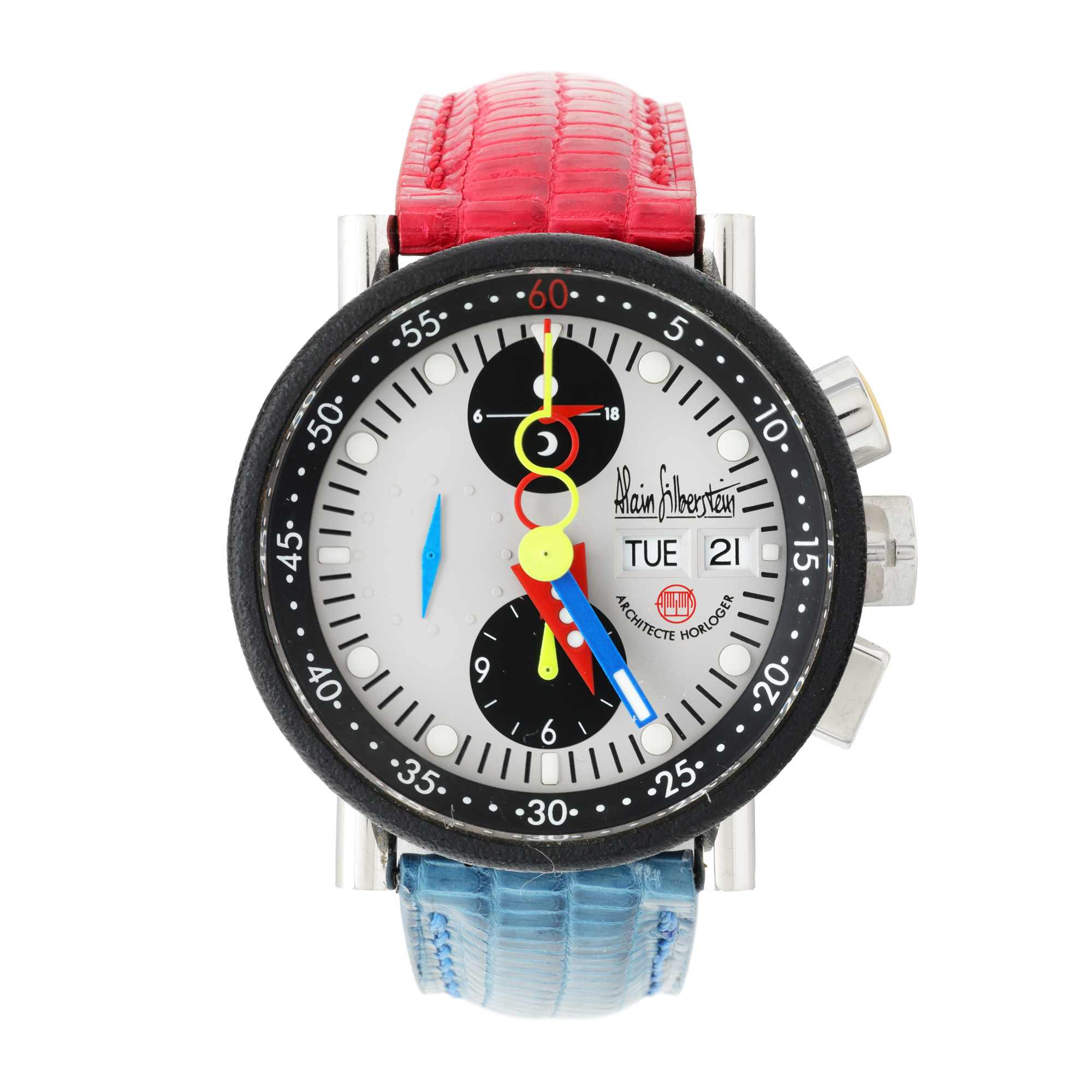 Ceas Alain Silberstain Krono Bauhaus, ediție limitată No. 122/999, de mână, unisex