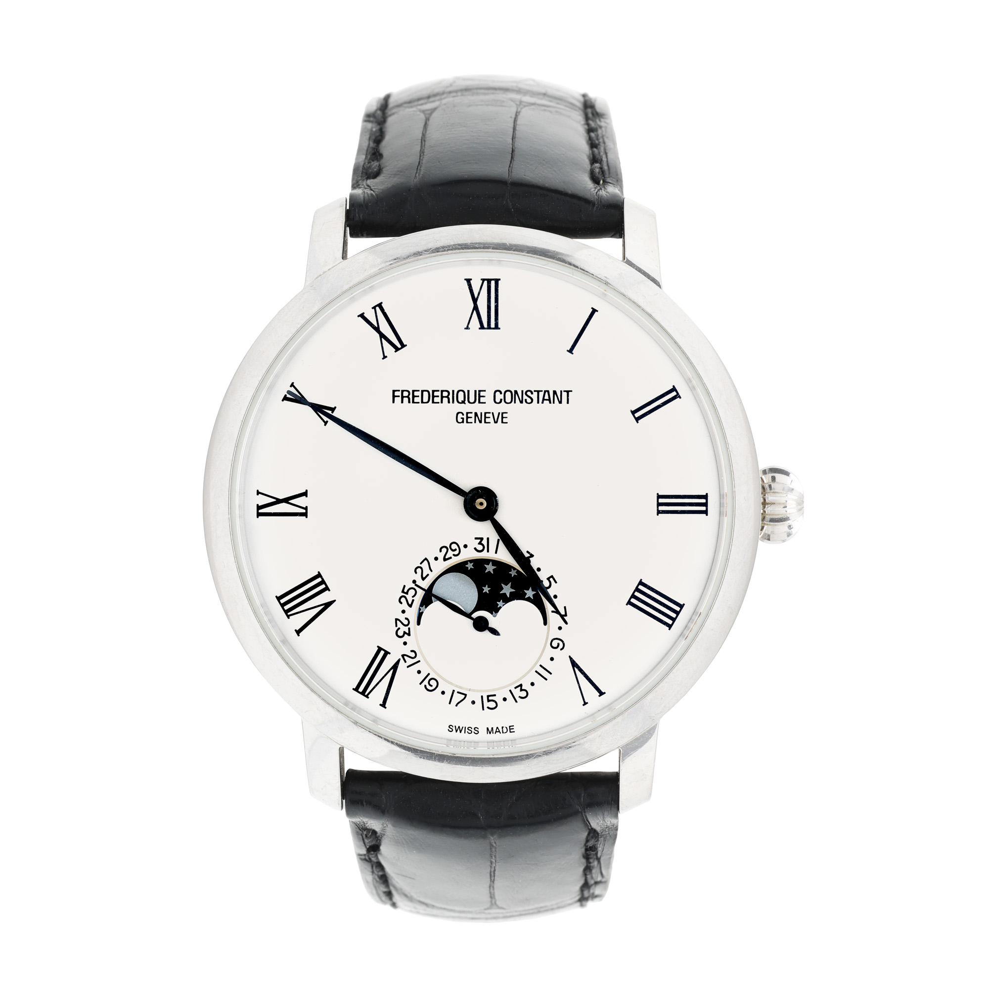 Ceas Frederique Constant Slim Line Manufacture Moon Phase, de mână, bărbătesc