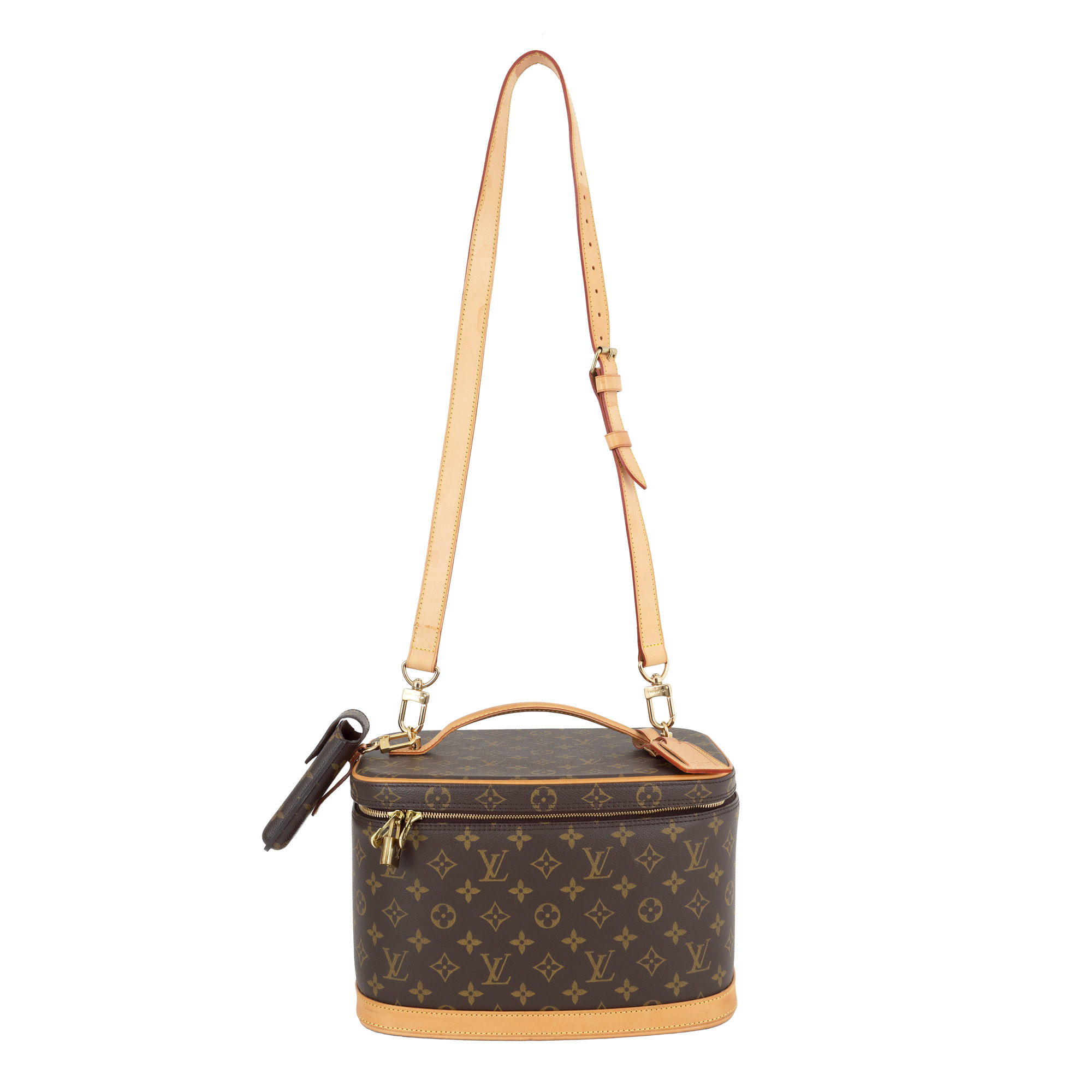 Geantă de voiaj Louis Vuitton monogram, din piele, însoțită de port-chei