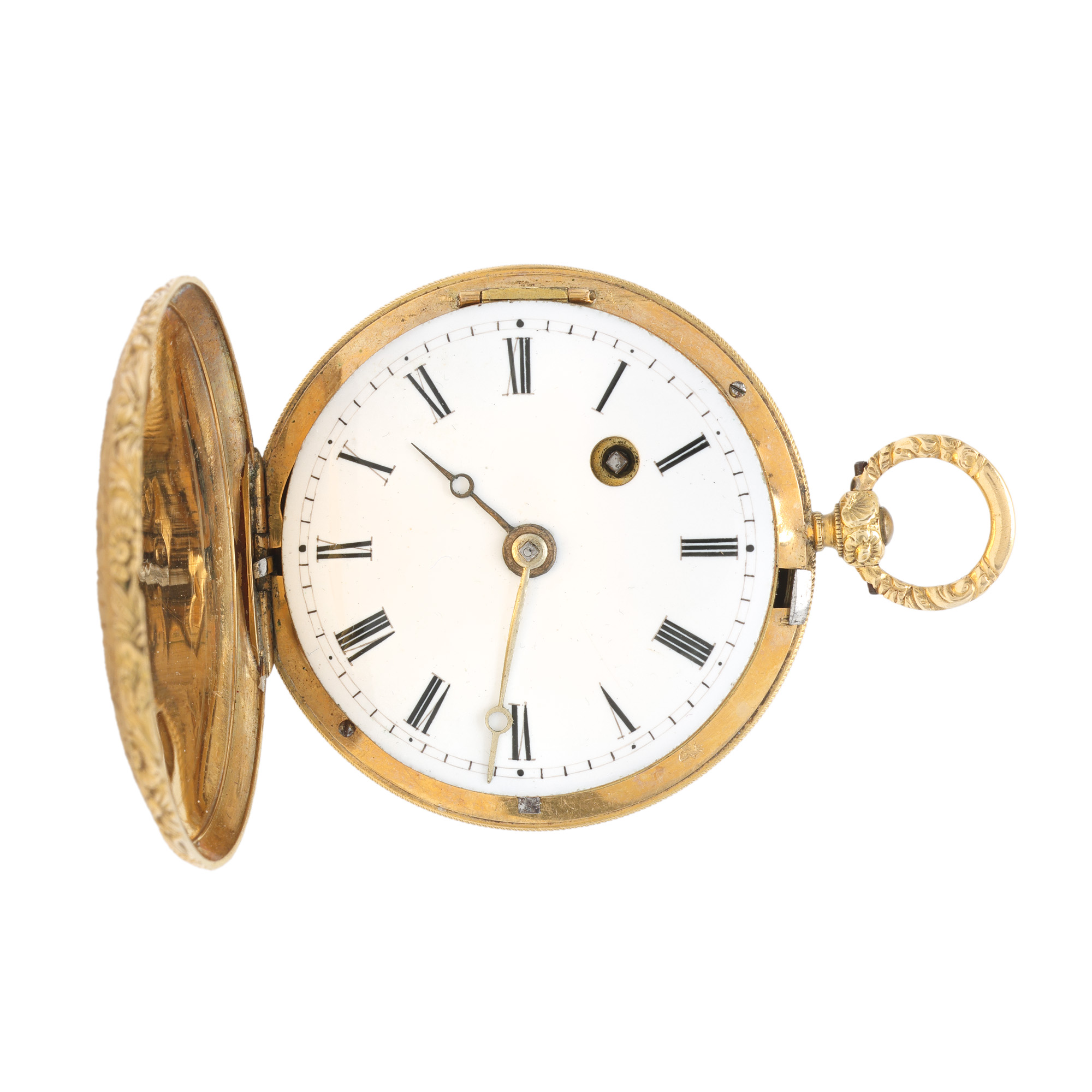 Ladies' gold pocket watch