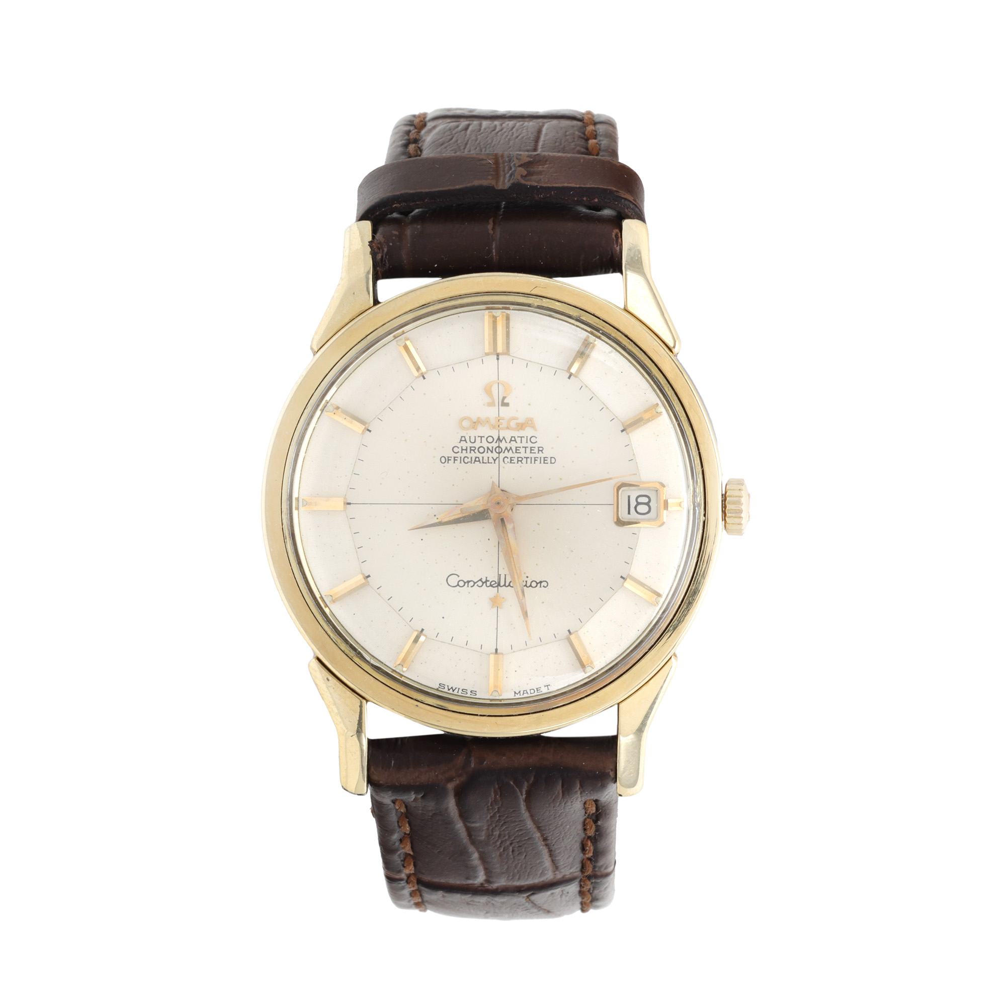 Omega Constellation "Pie Pan" Watch, made of gold and steel, manual, men's