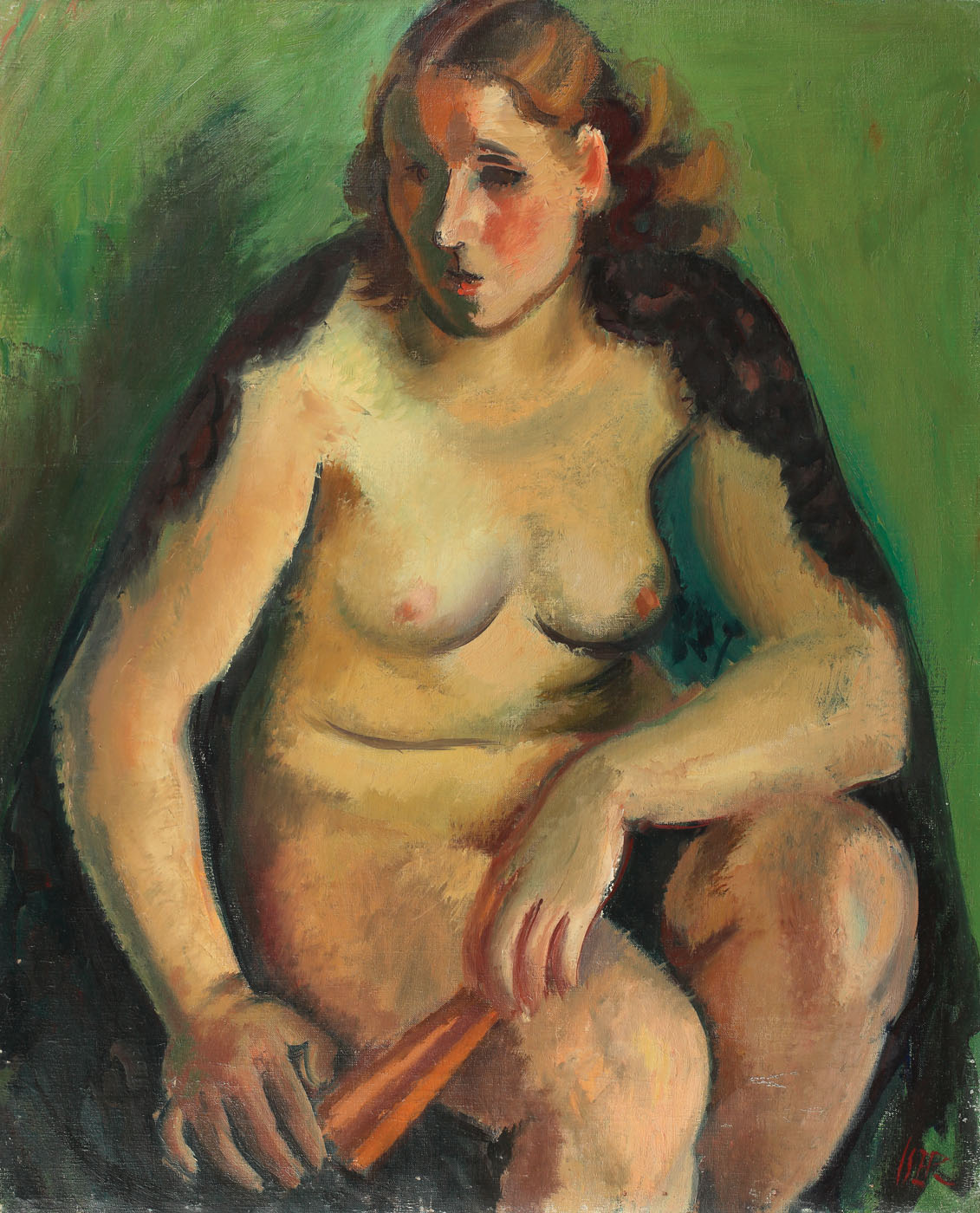 Nud cu evantai