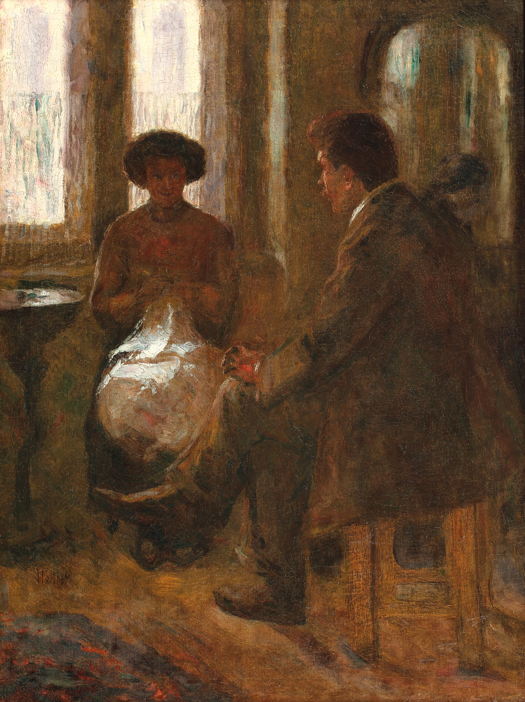 La fereastră