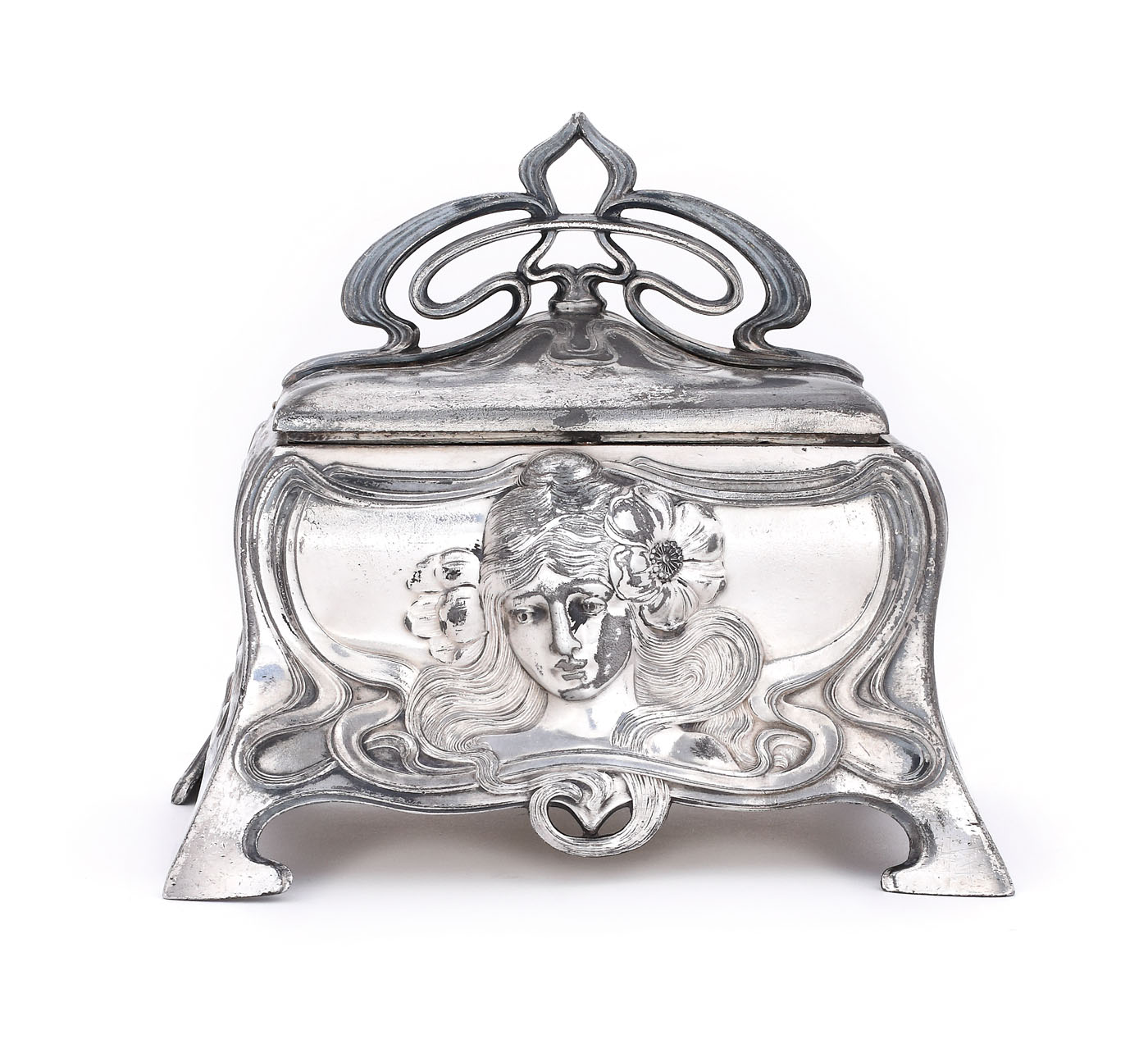Cutie WMF în stil Jugendstil, marcată Albert Köhler & Cie, cca. 1900