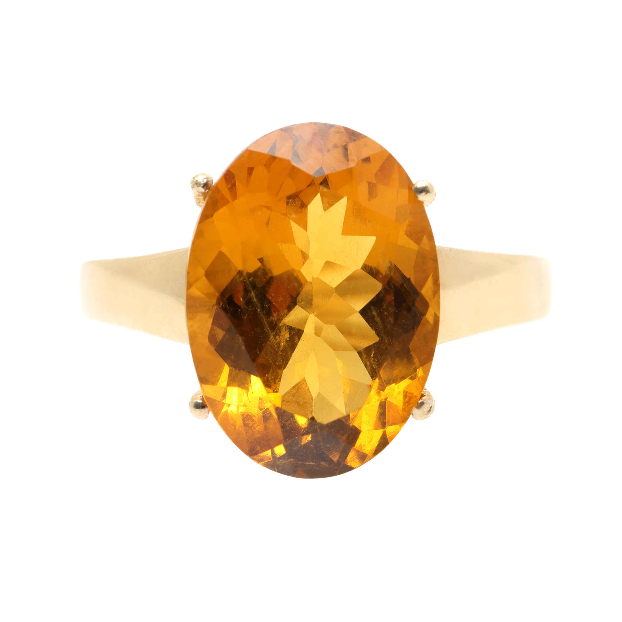 Gold Ring by Erika, decorated with citrine