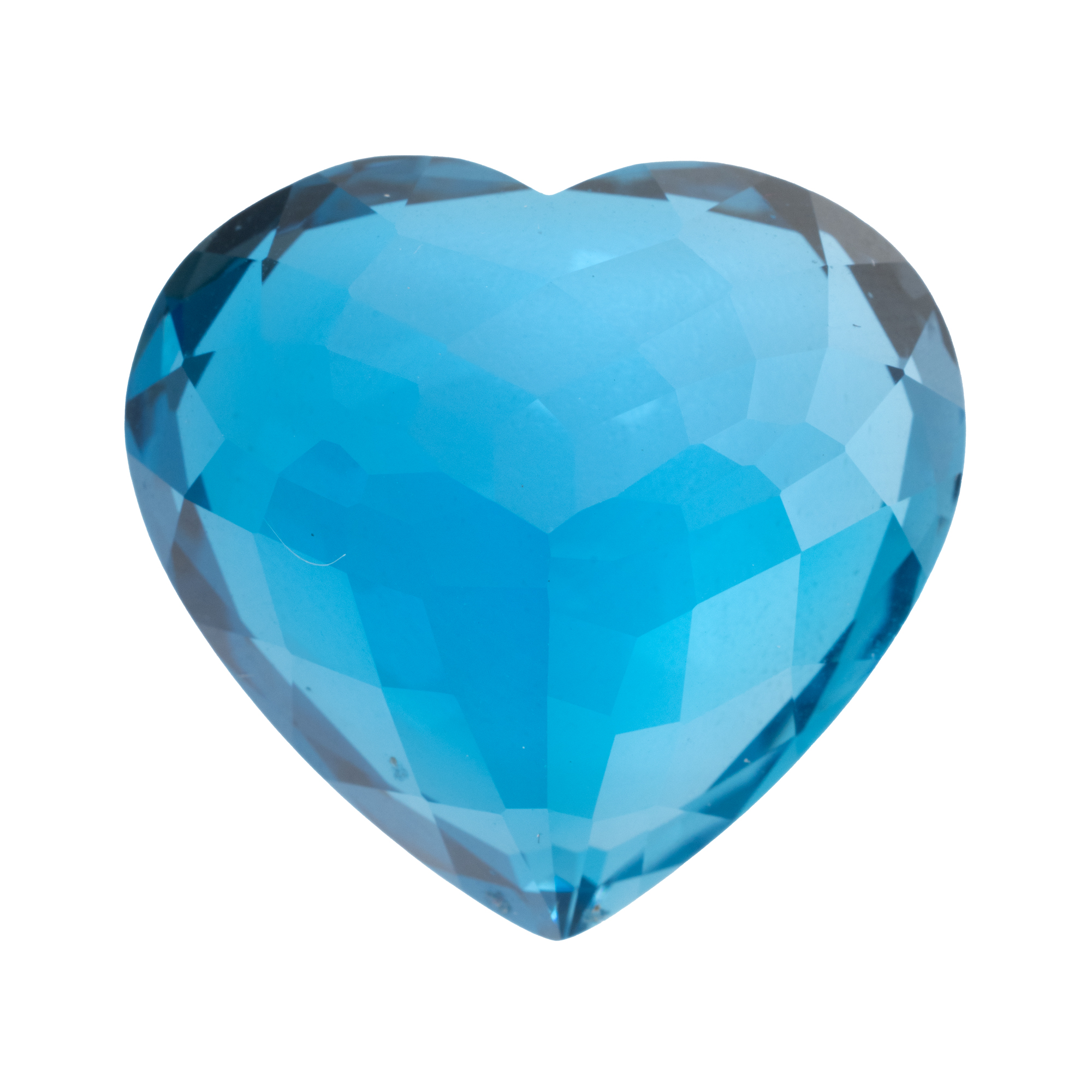 Topaz London Blue, 41,07 ct., sub formă de inimă 
