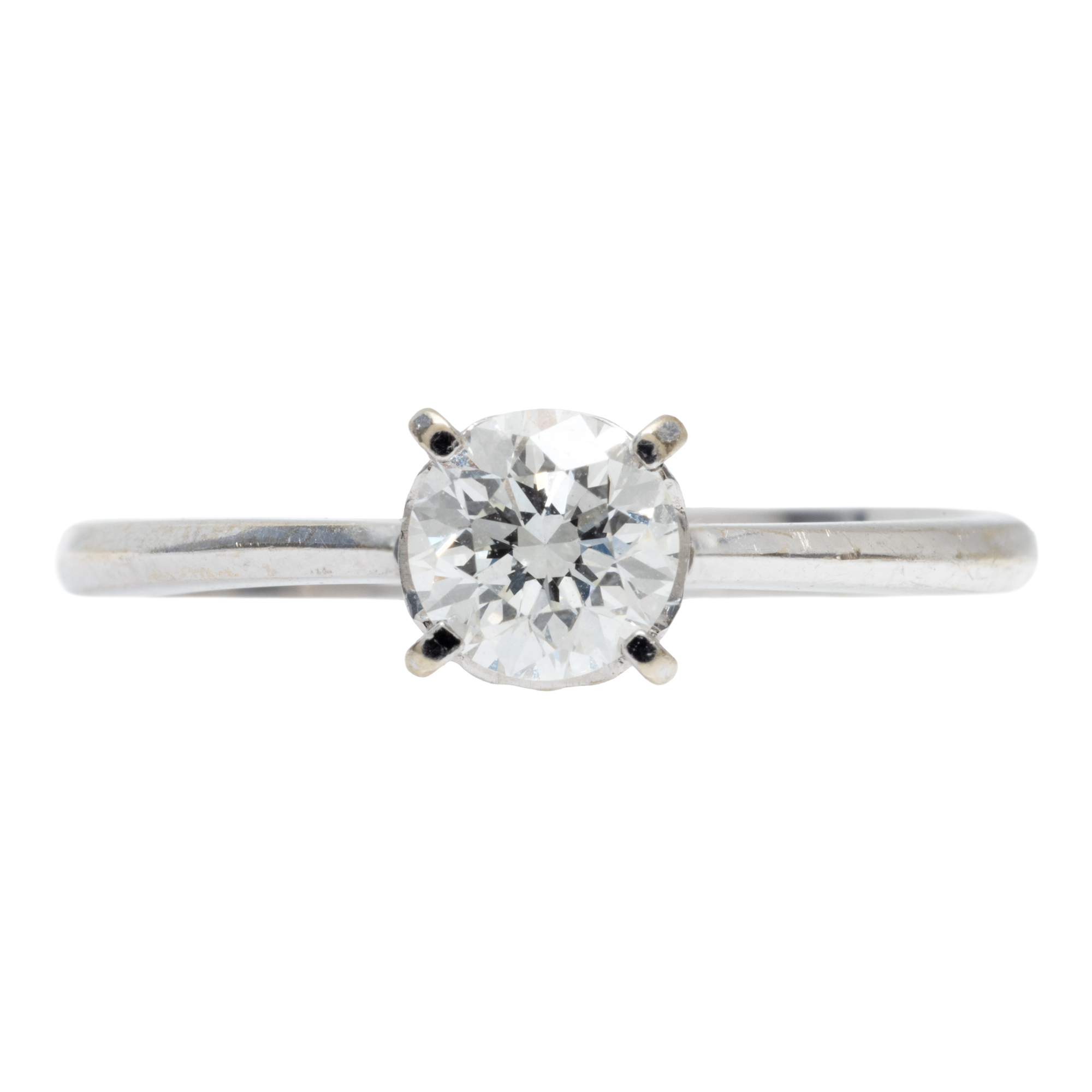 Inel din aur alb, decorat cu diamant solitaire 