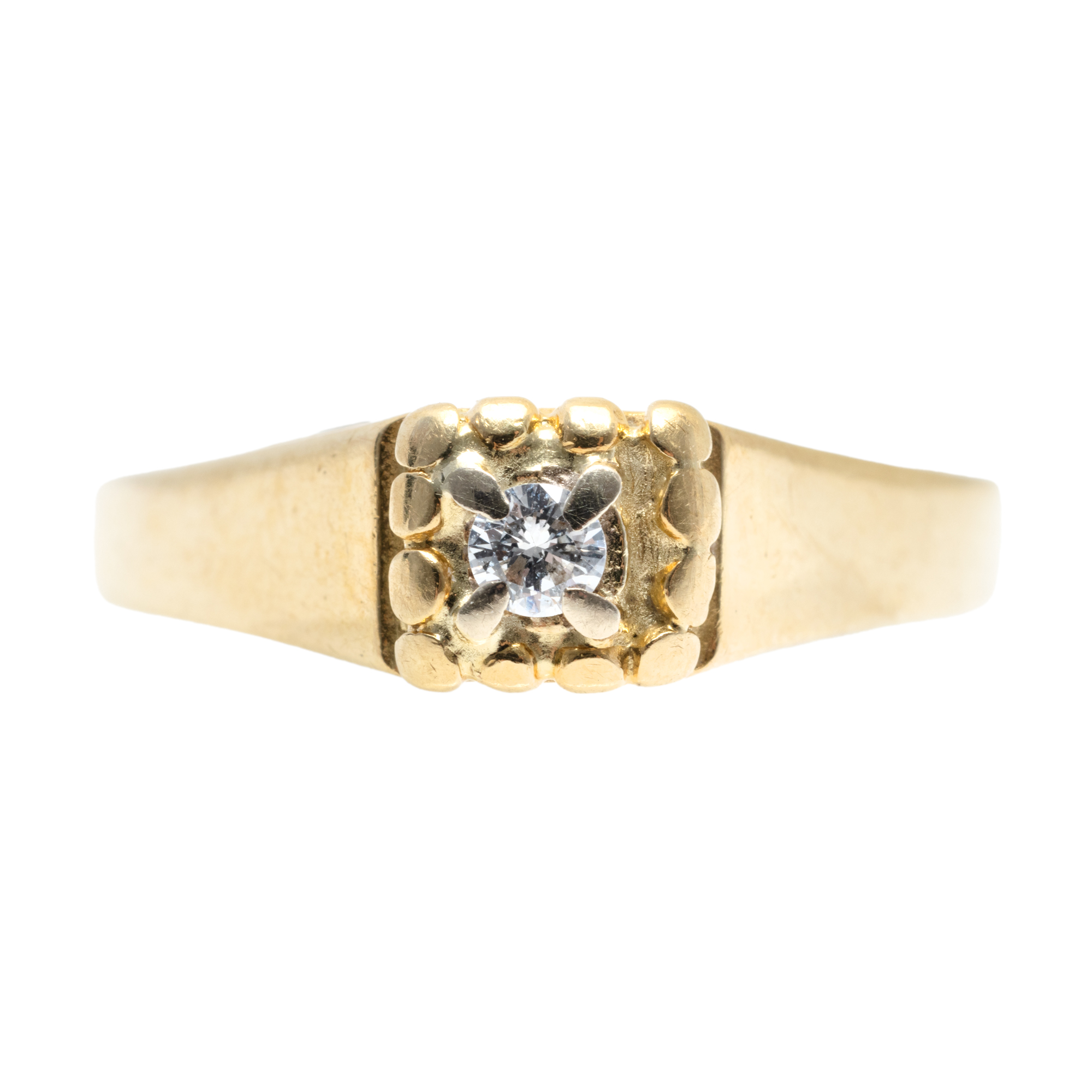 Gold Ring, Decorated with Diamond