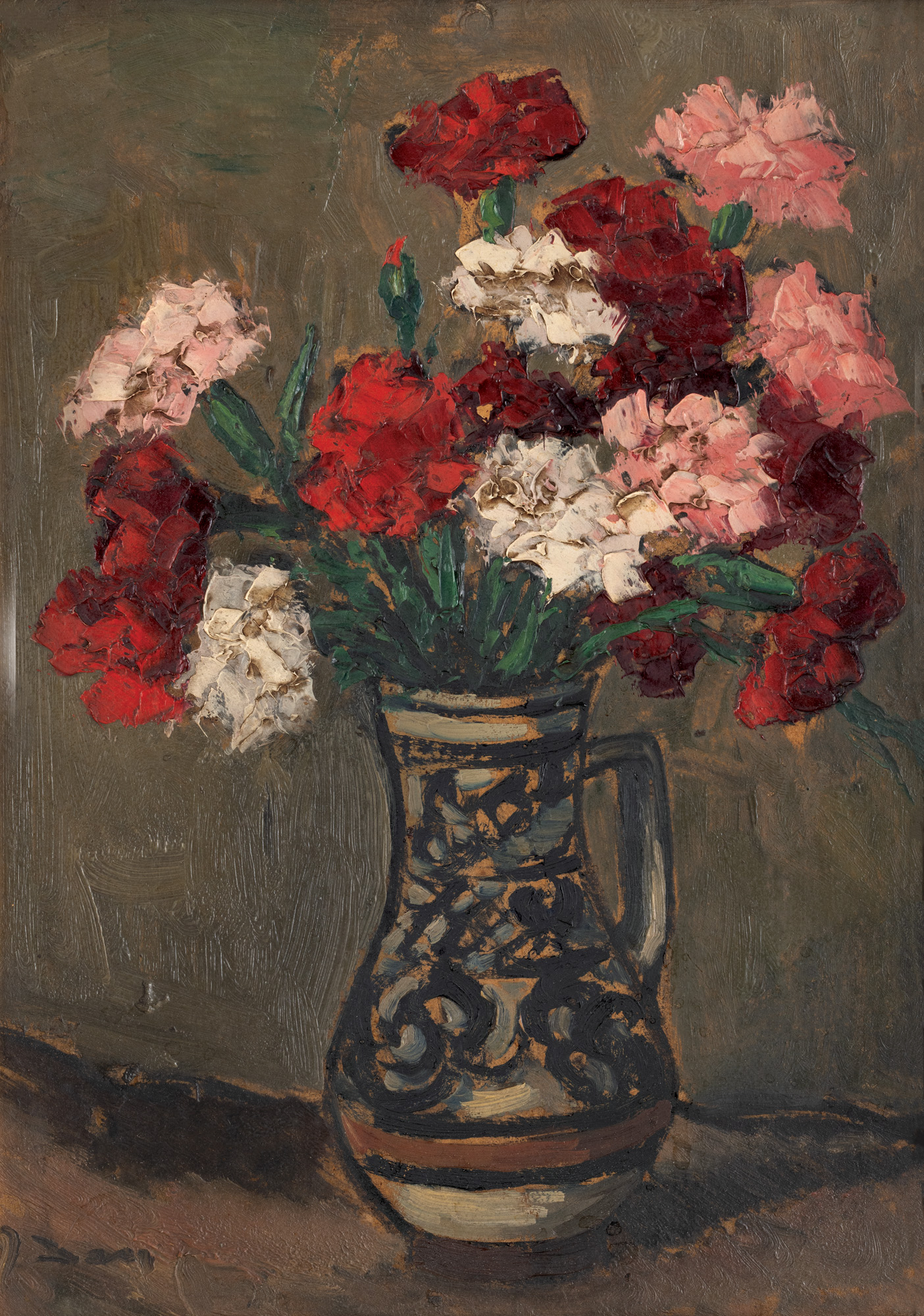 Canary with Carnations