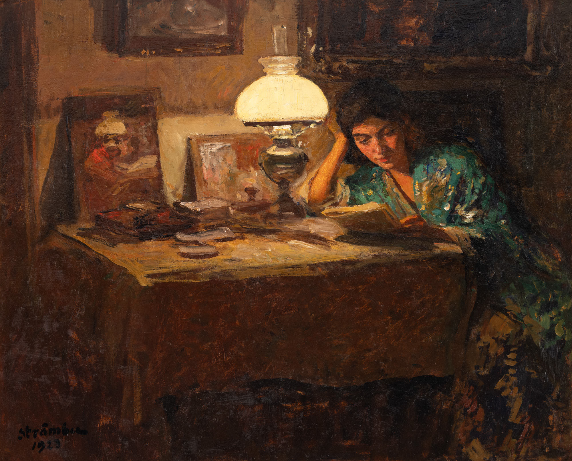 Lectură (La lumina lămpii)