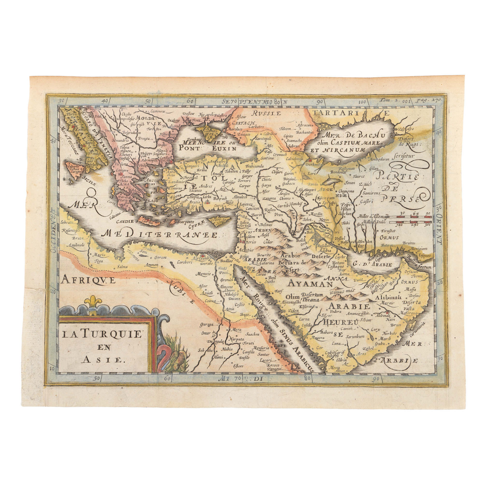 Map "The Asian Part of Turkey", by Martineau du Plessis, 1700