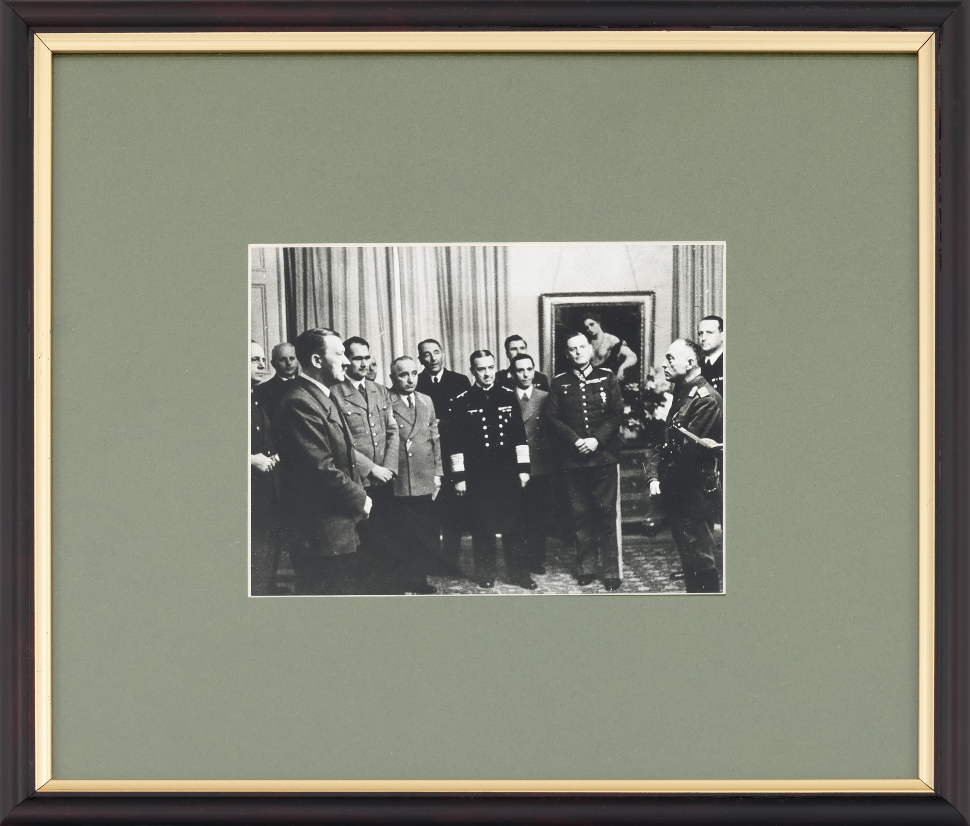 Fotografie de presă ilustrând întâlnirea dintre Ion Antonescu și Adolf Hitler, Berlin, noiembrie 1940