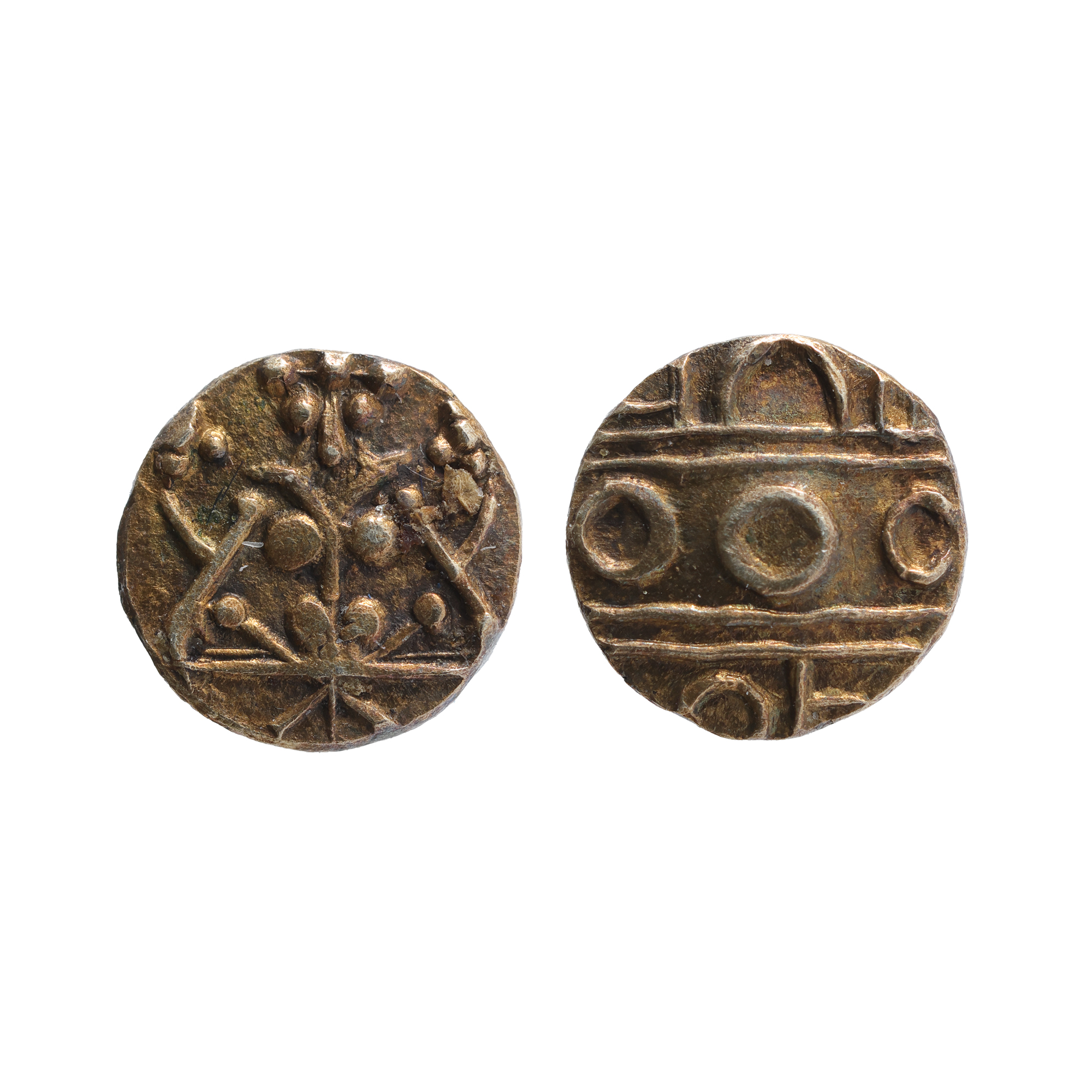 Monedă Fanam, Regatul Mysore, India, 1638-1662, aur