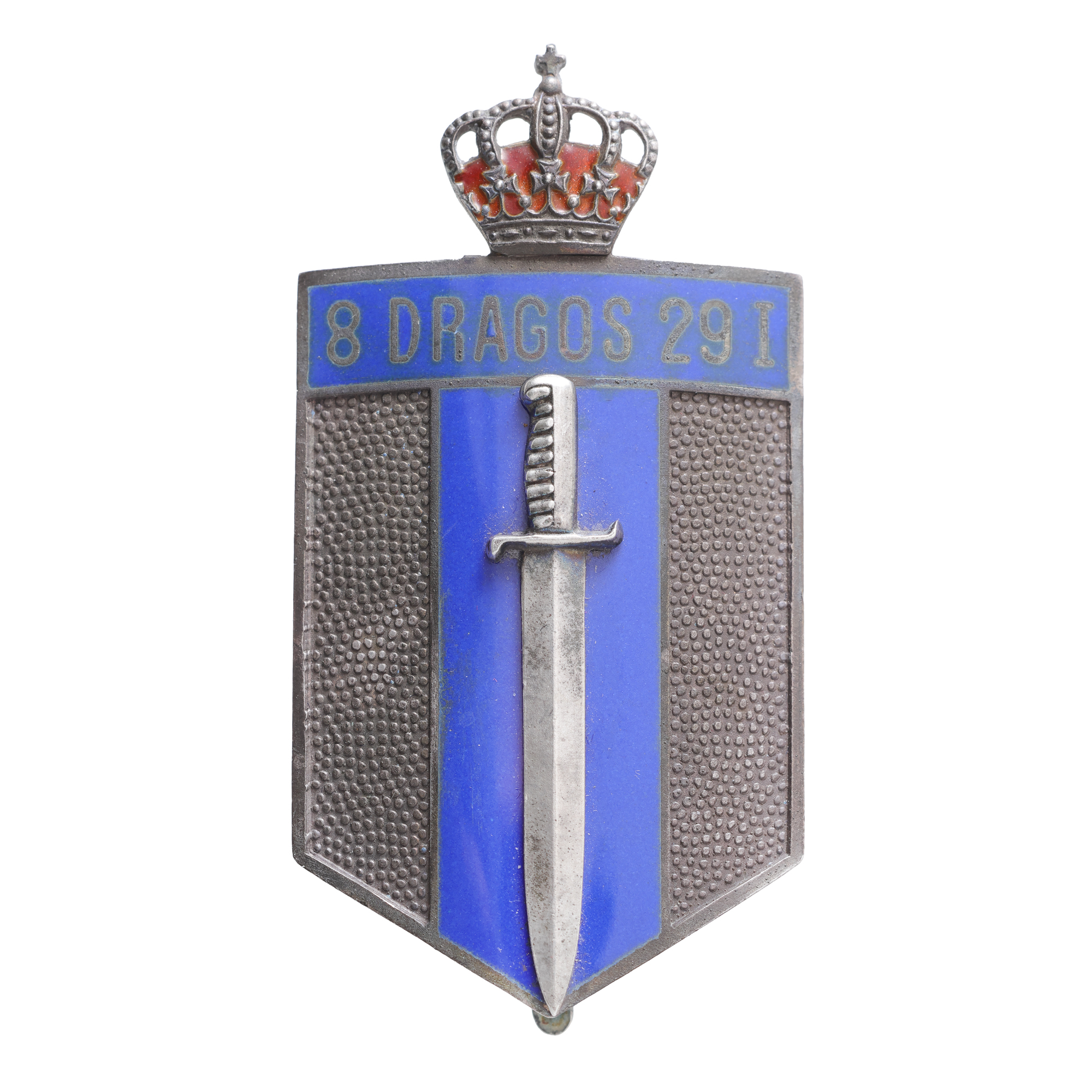Insignă, 7 ani de serviciu, pentru ofițeri, Regimentul 29 Infanterie Dragoș, argint