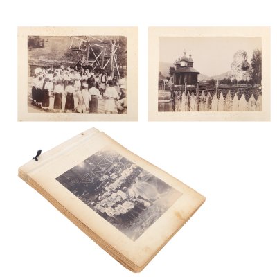 Photographic Album "Visit of the Higher War School in the Piatra Neamț - Suceava - Broșteni Area", 1890, 54 photographs, rare collector's item