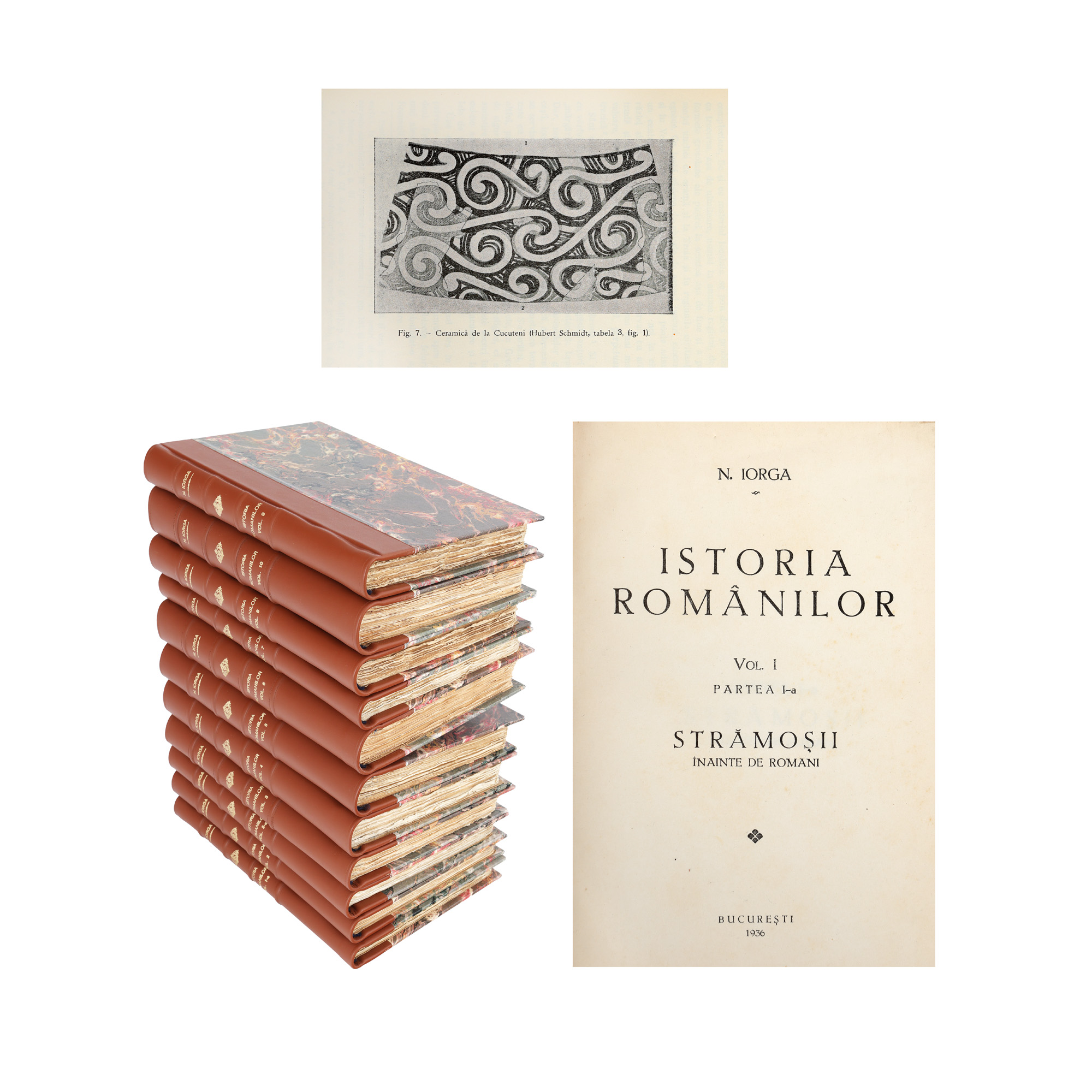 ”Istoria românilor”, de Nicolae Iorga, 10 volume, București, 1936-1939