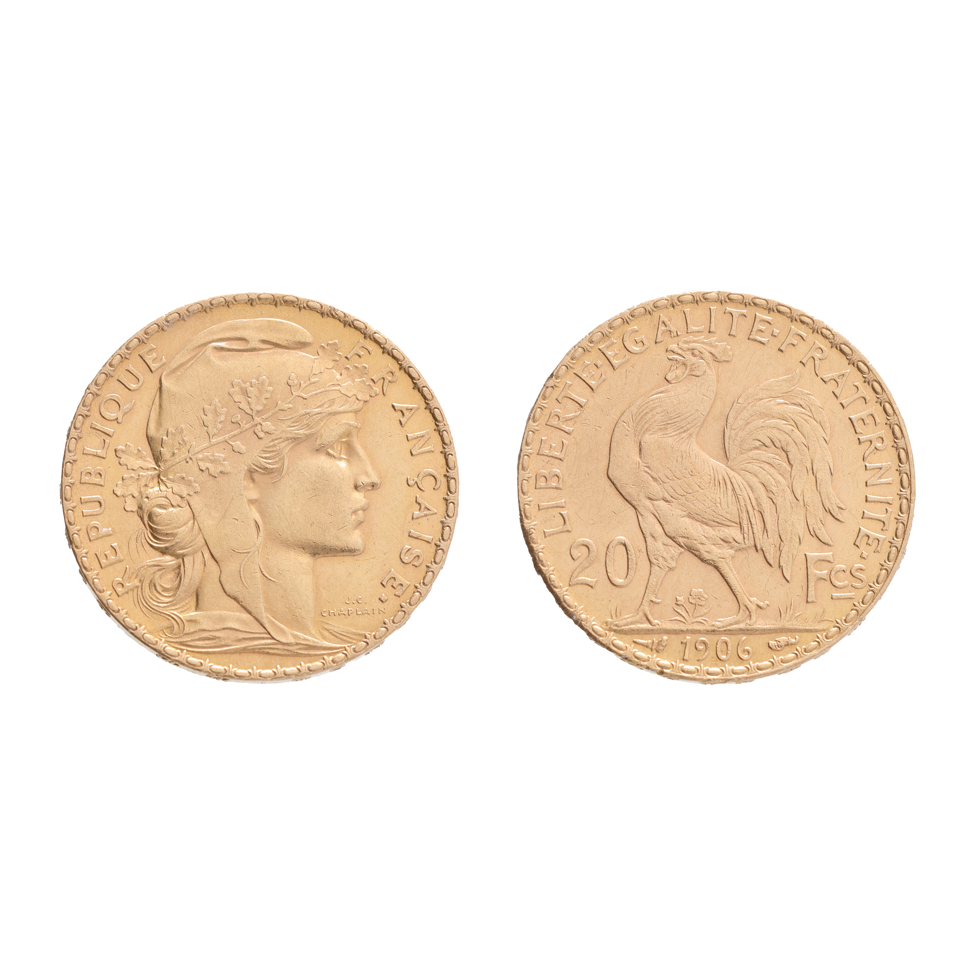 20 Francs Coin 1906, Third French Republic, Gold