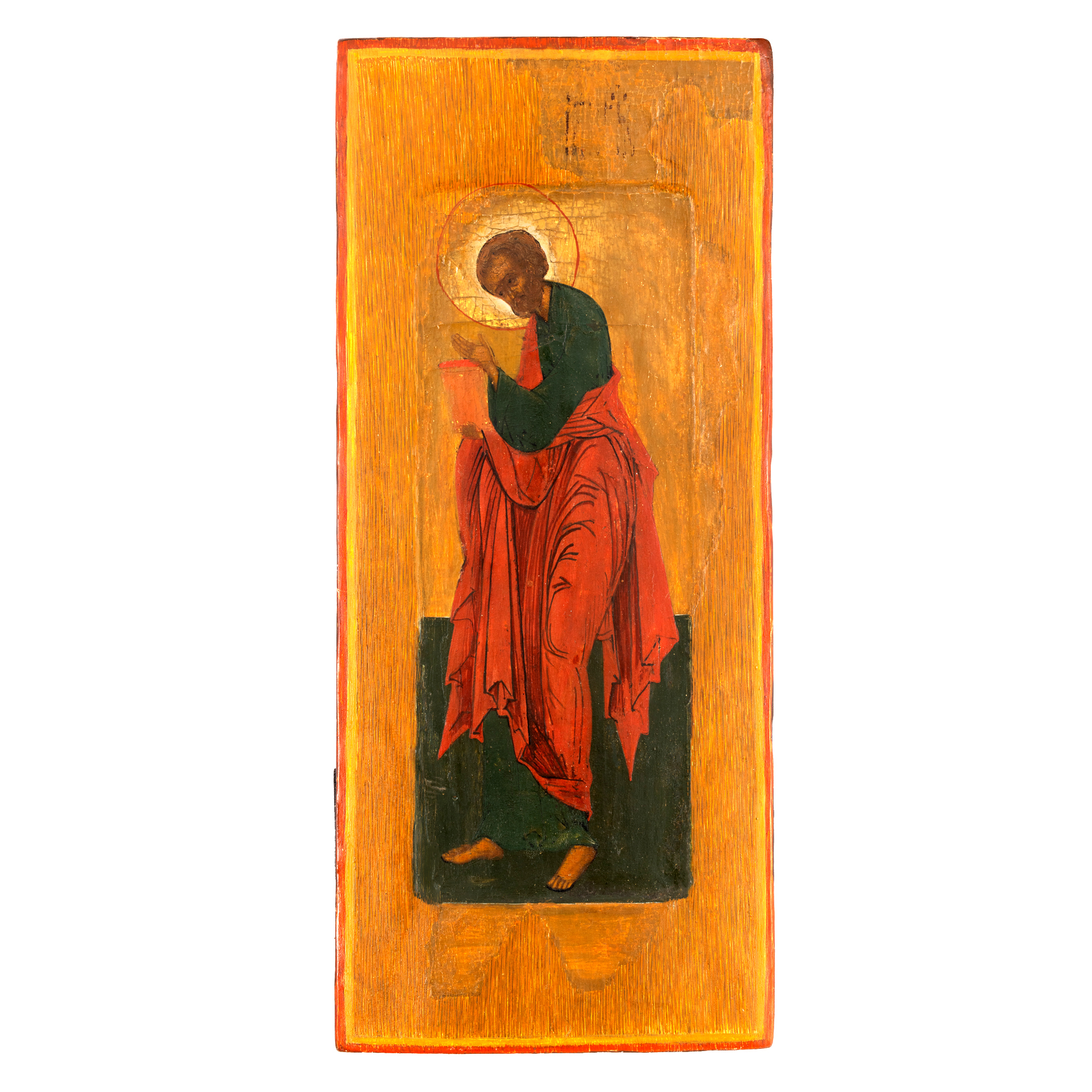 Icoană pe lemn, ”Sfântul Apostol Marcu”, școală rusească, prima jumătate a sec. XVII, piesă rară