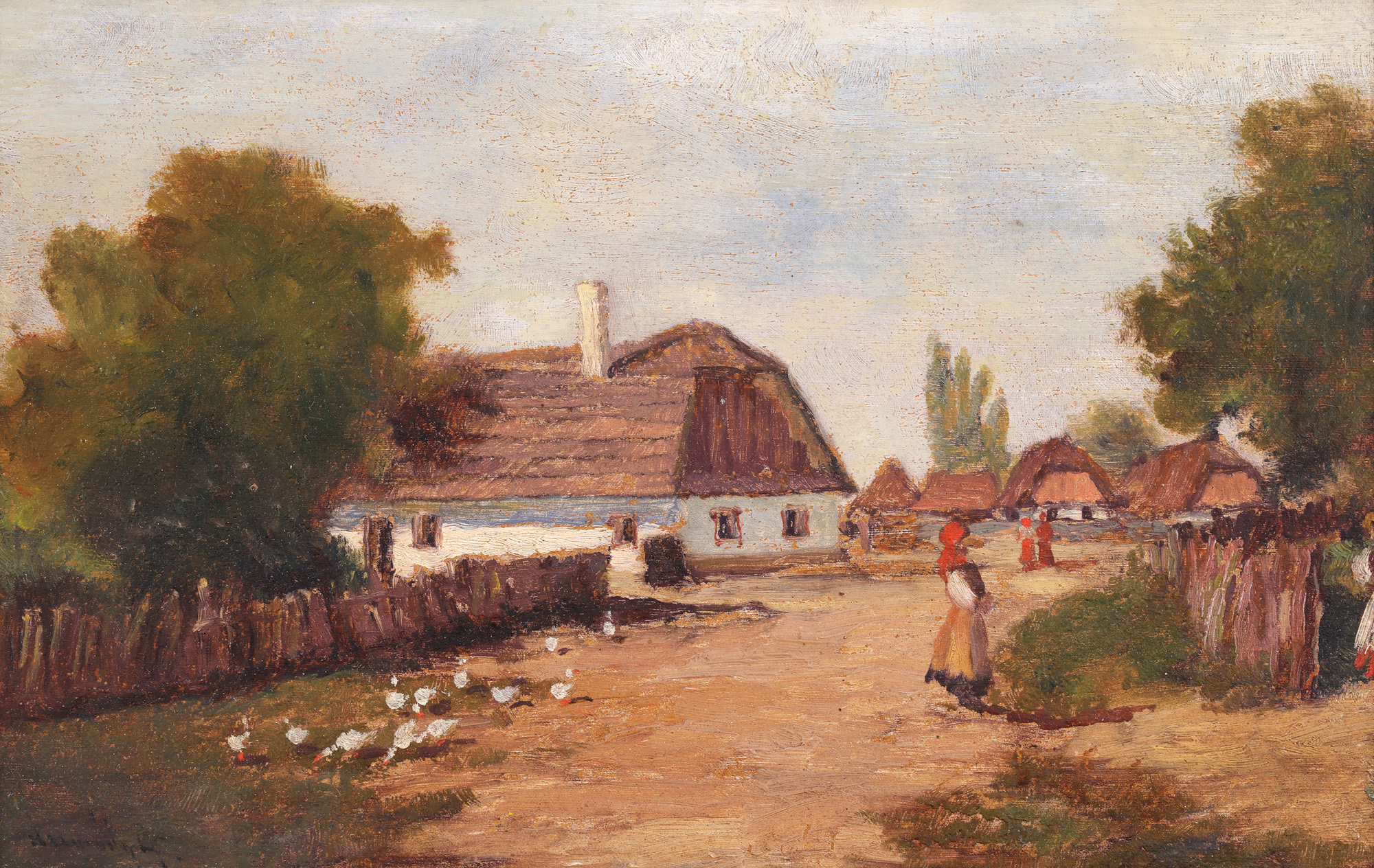Peasant Girl in Front of the Gate