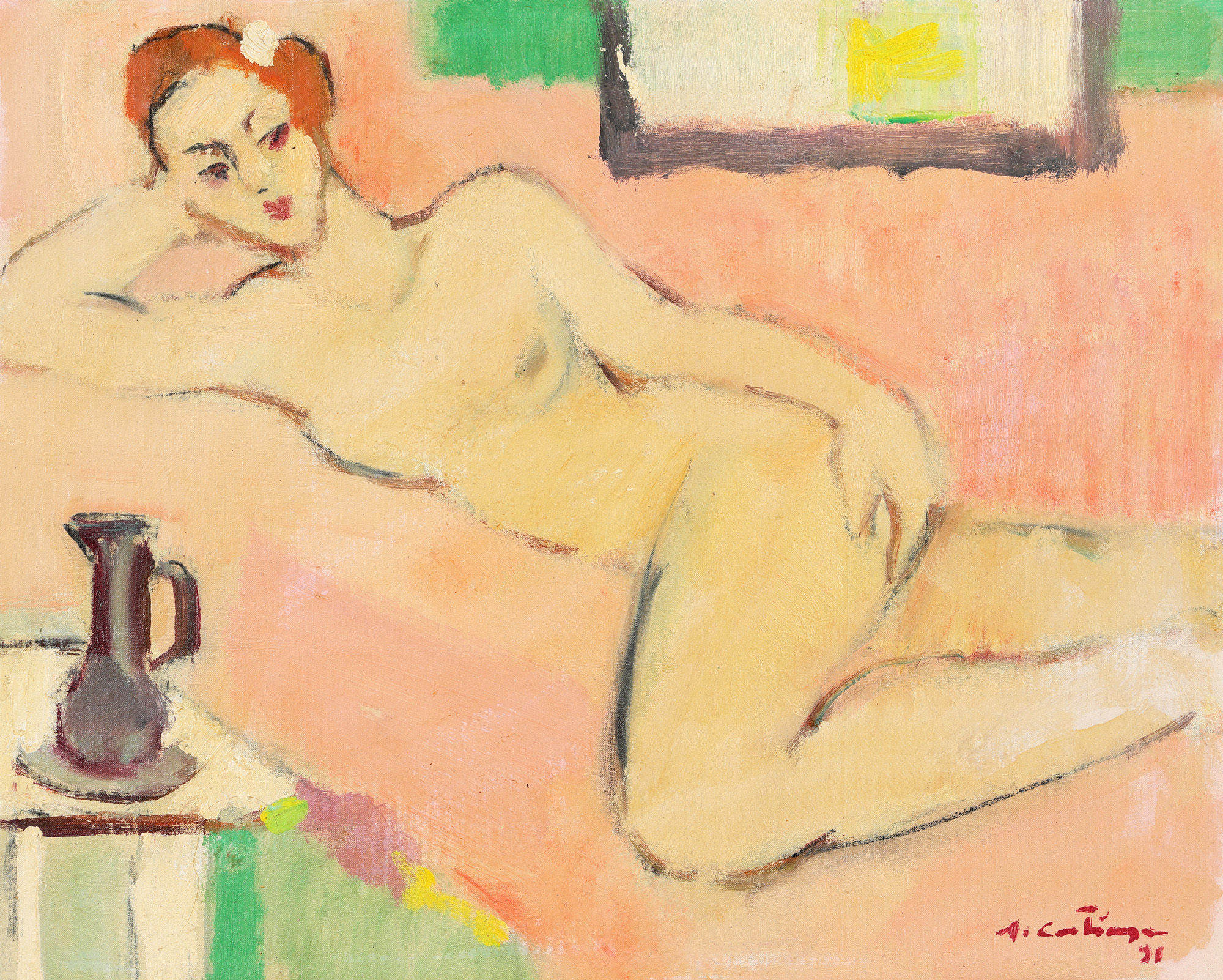 Nud pe divan