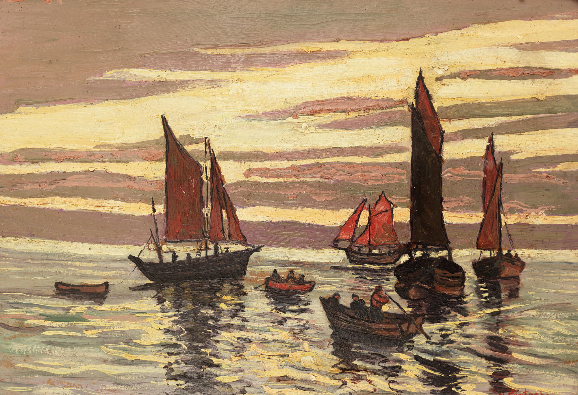 Ships at Sunset