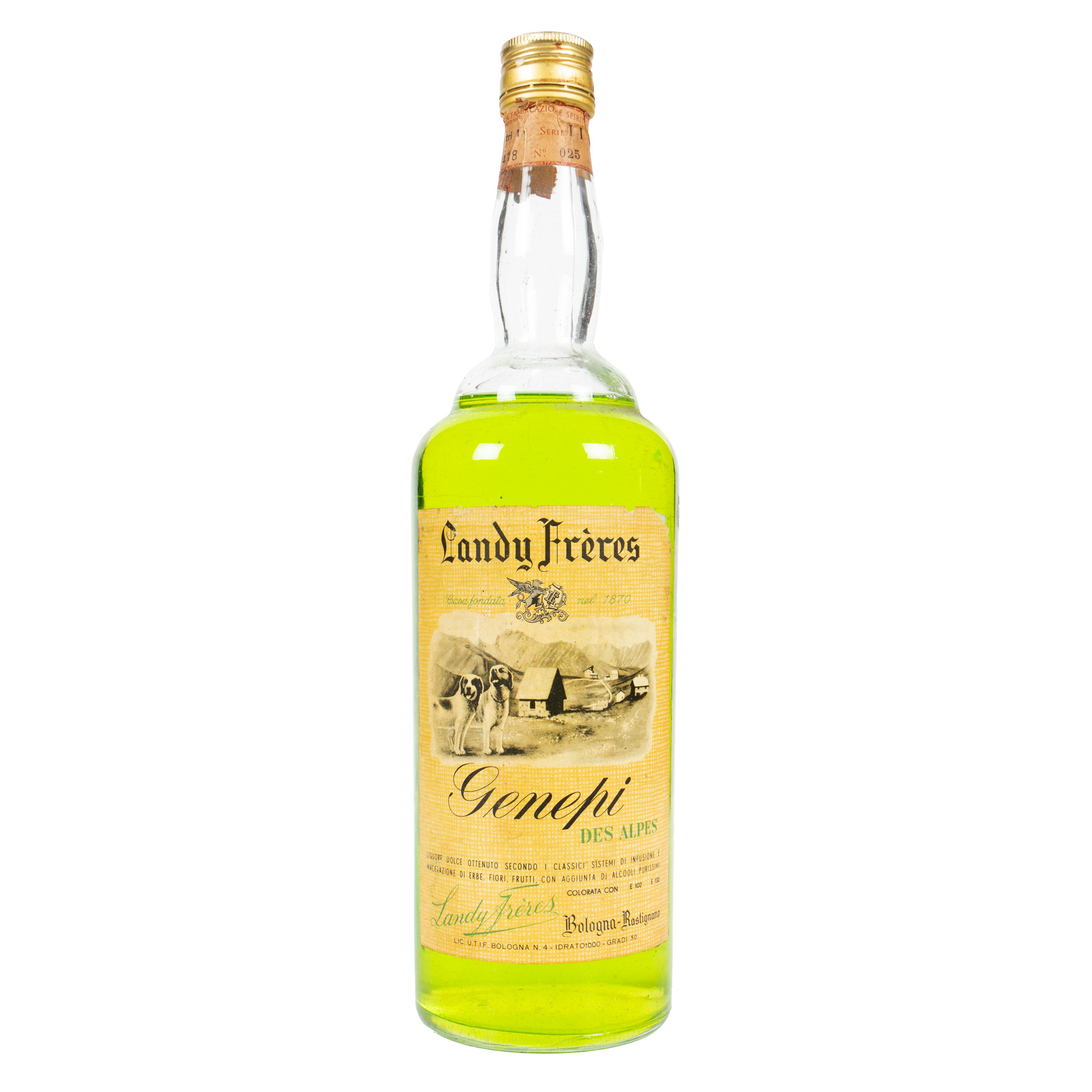 Genepi Liqueur of the Alps, Landy Brothers, approx. 1960, 1st x 0.75l