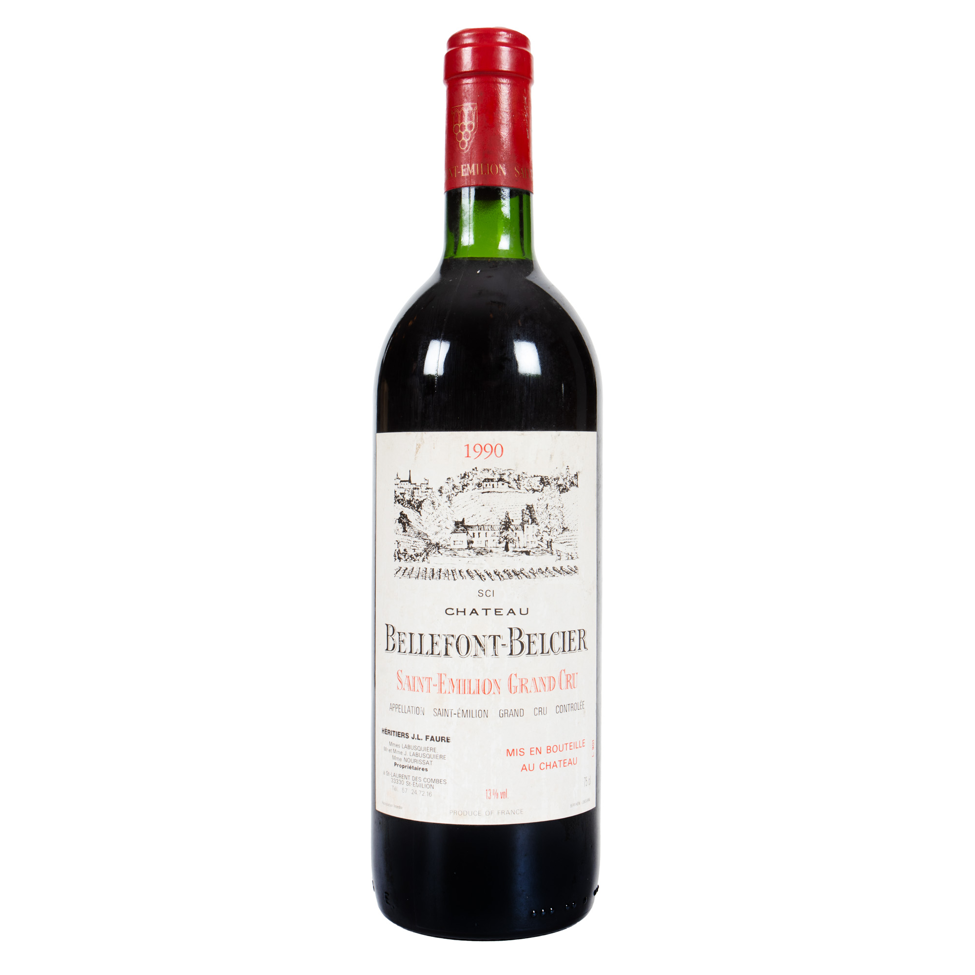 Château Bellefont Belcier, Saint-Émilion Grand Cru, 1990, 1st x 0,75l