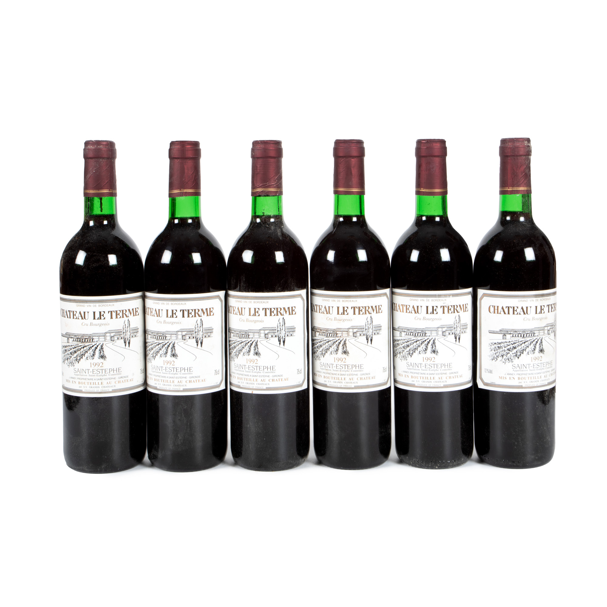 Château Le Terme, Saint-Estèphe Cru Bourgeois, 1992, 6 bottles x 0.75l, in the original box