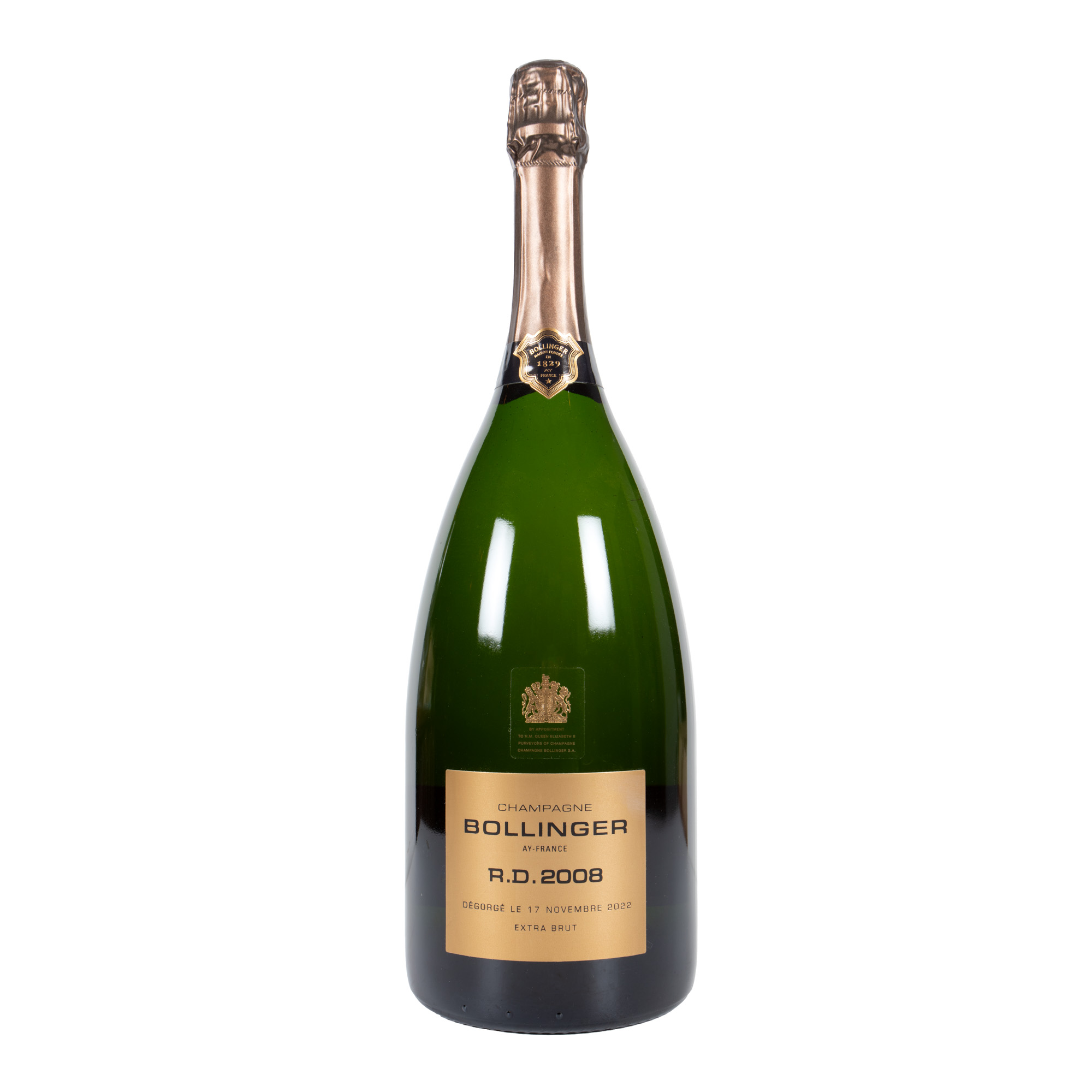Champagne Bollinger, "RD" (Recently Disgorged), Extra Brut, 2008, 1st x 1.5l