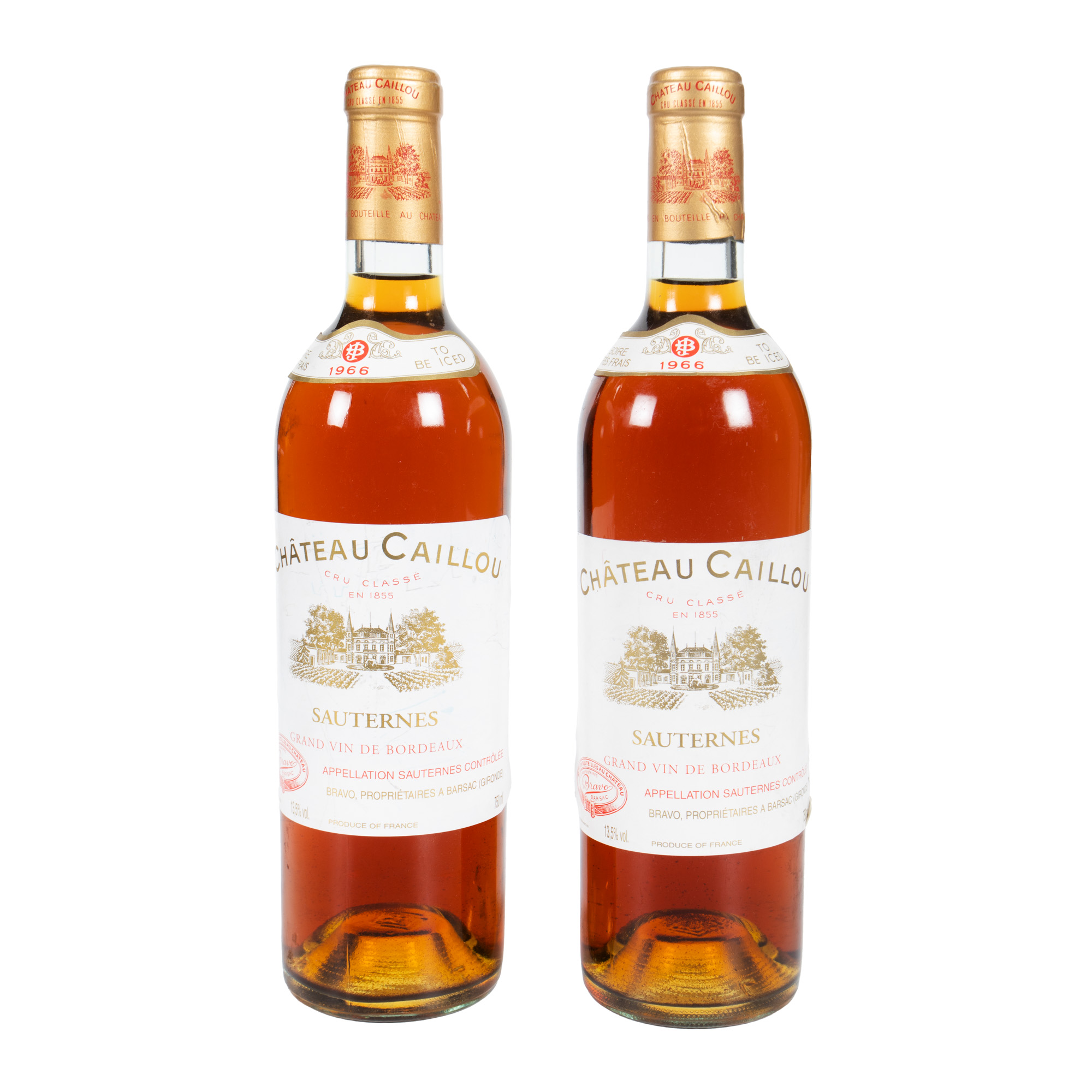 Château Caillou, Sauterns, 1966, 2st x 0,75l