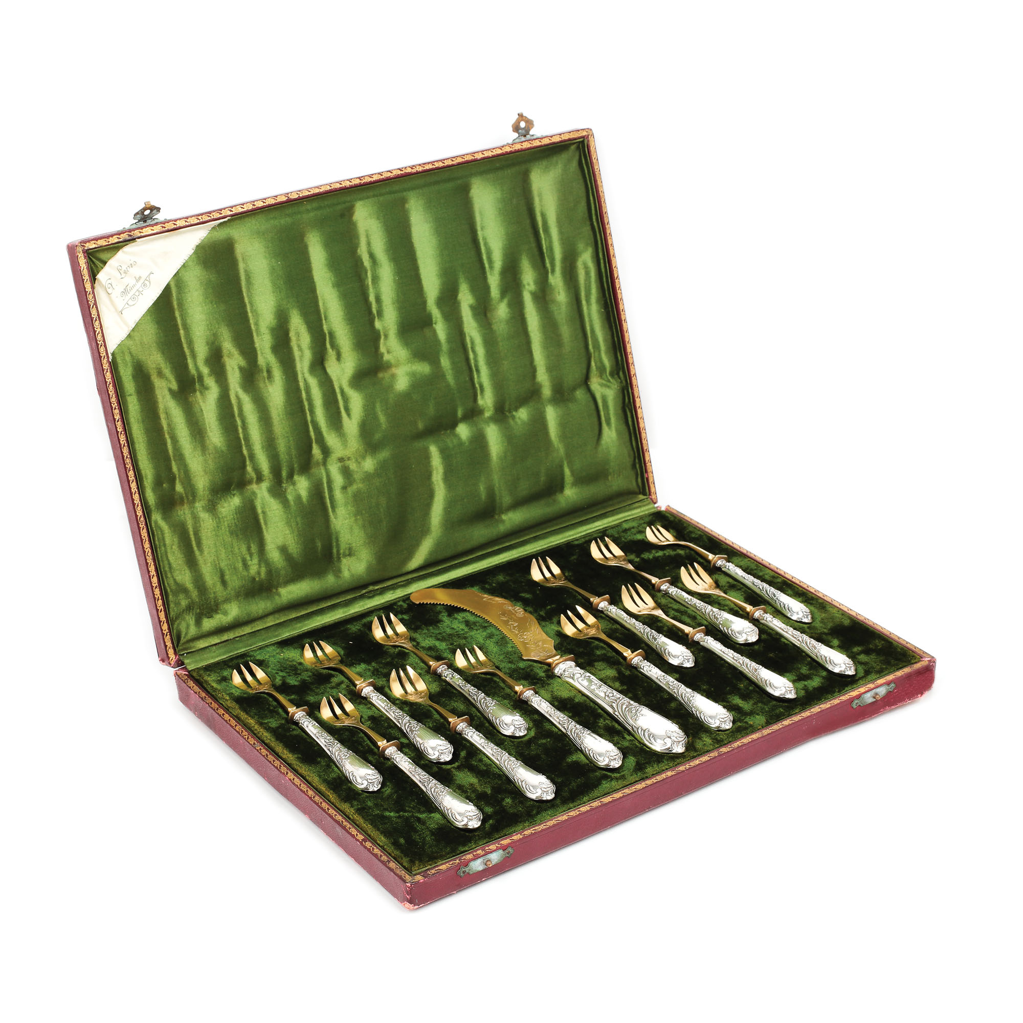 Set de tacâmuri din argint, pentru desert, cca. 1900