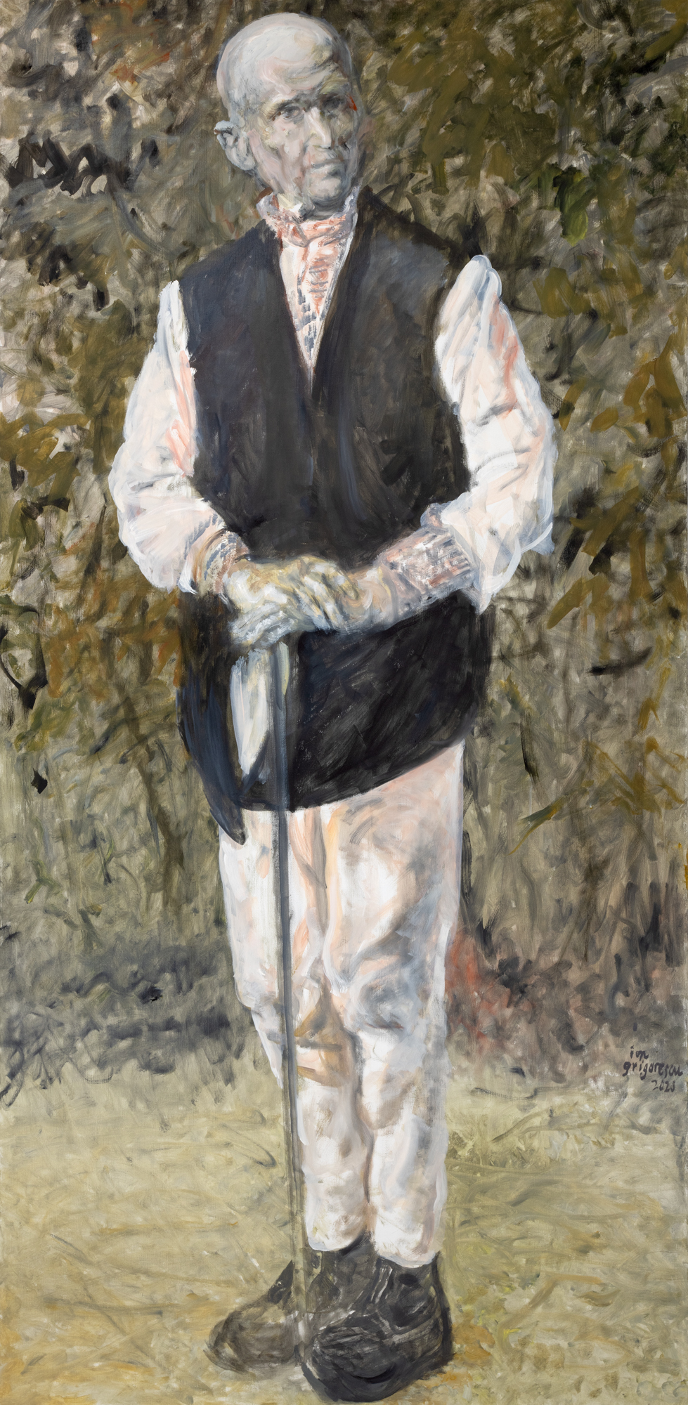 A Peasant Watches the Intellectuals (Pavel Tertiu, mask craftsman from Neruja, Vrancea)