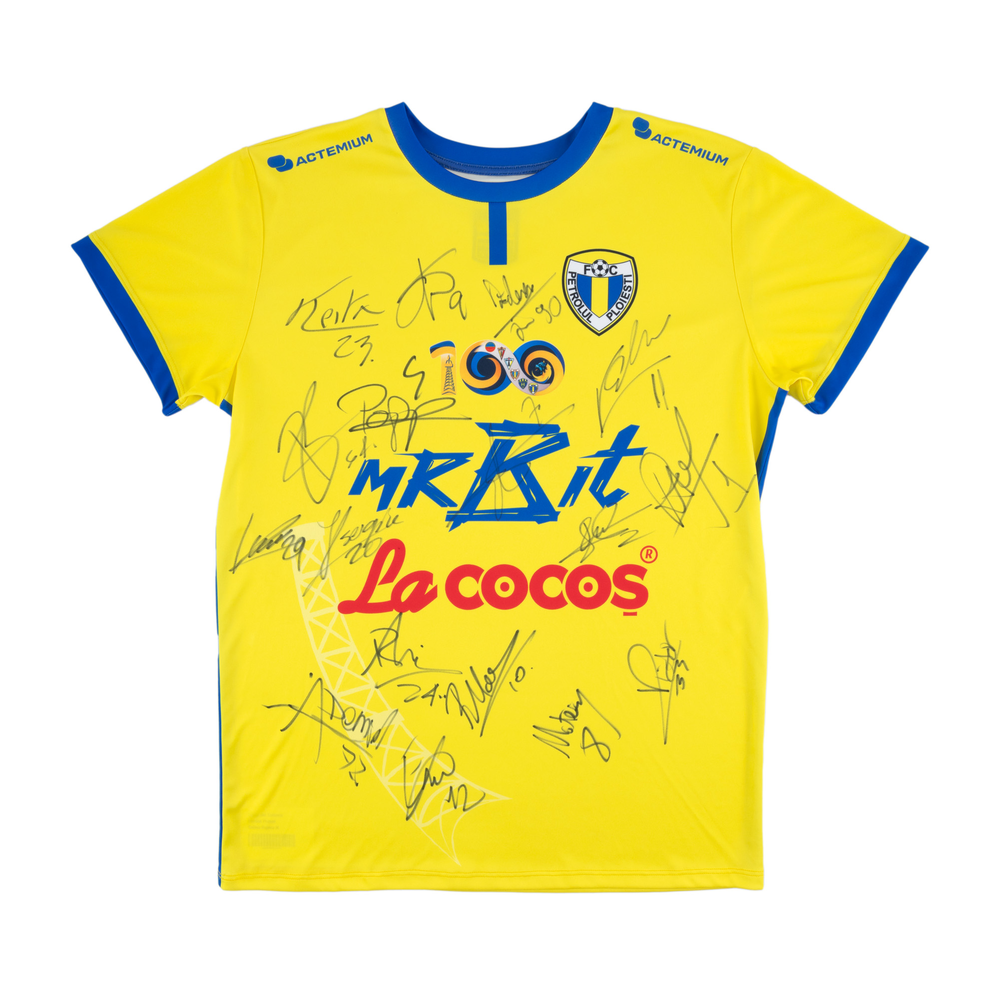 Tricou FC Petrolul, cu semnăturile olografe ale jucătorilor, 2024-2025