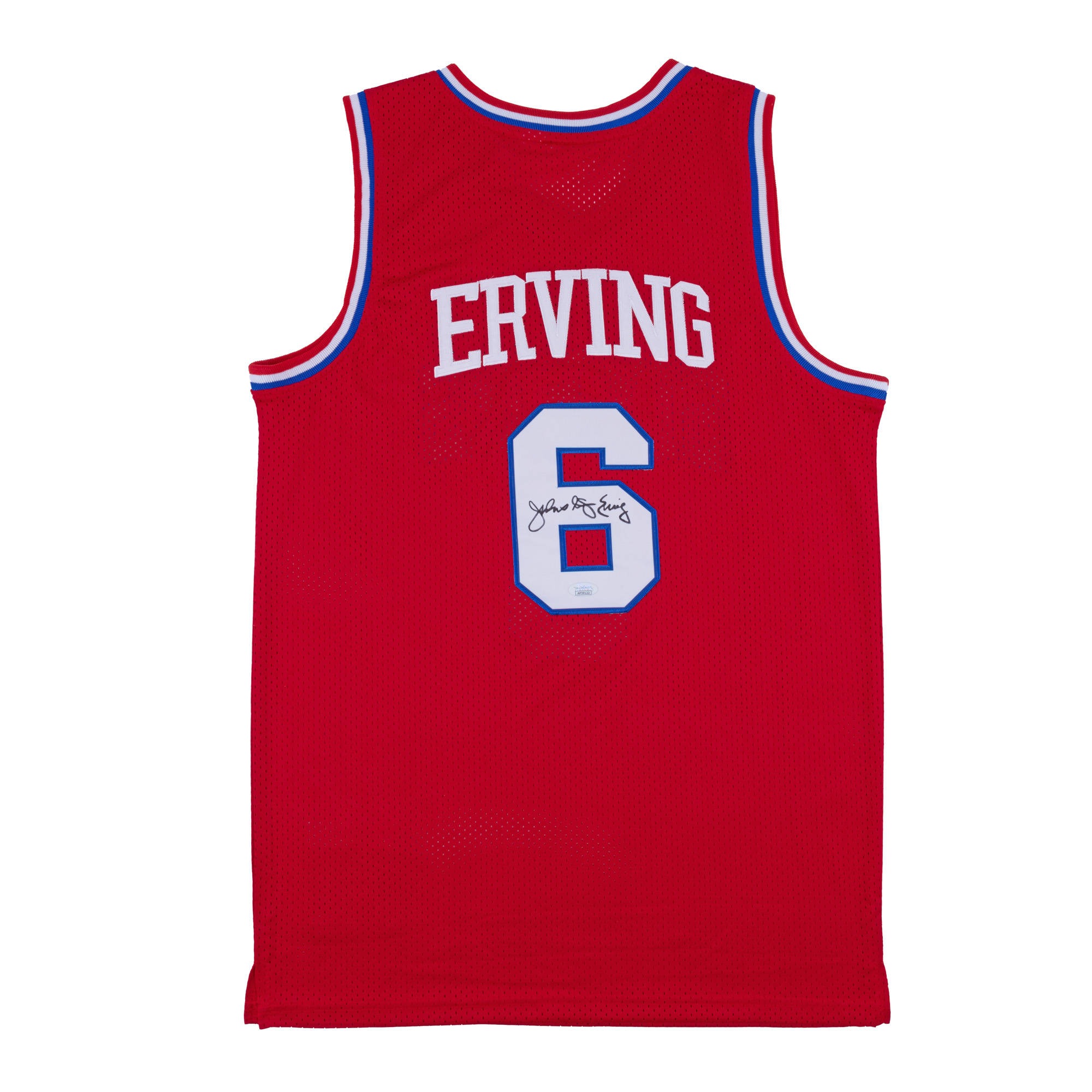 Tricou al echipei Philadelphia 76ers, cu semnătura olografă a lui Julius Erving