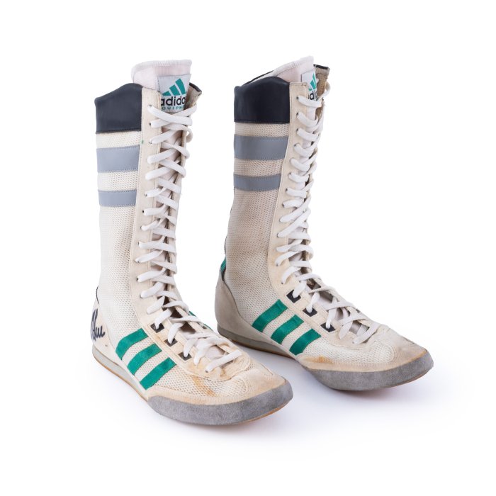 adidas gazelle silver green womens Adidas 2000s Leather Vintage Boxing wrestling Boots 43/44  darina`s garms