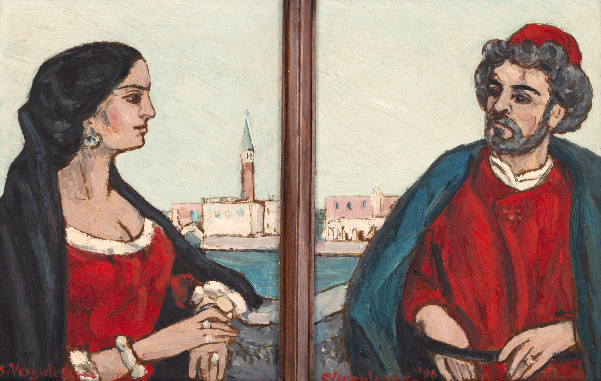 Venetians (the artist and his wife)