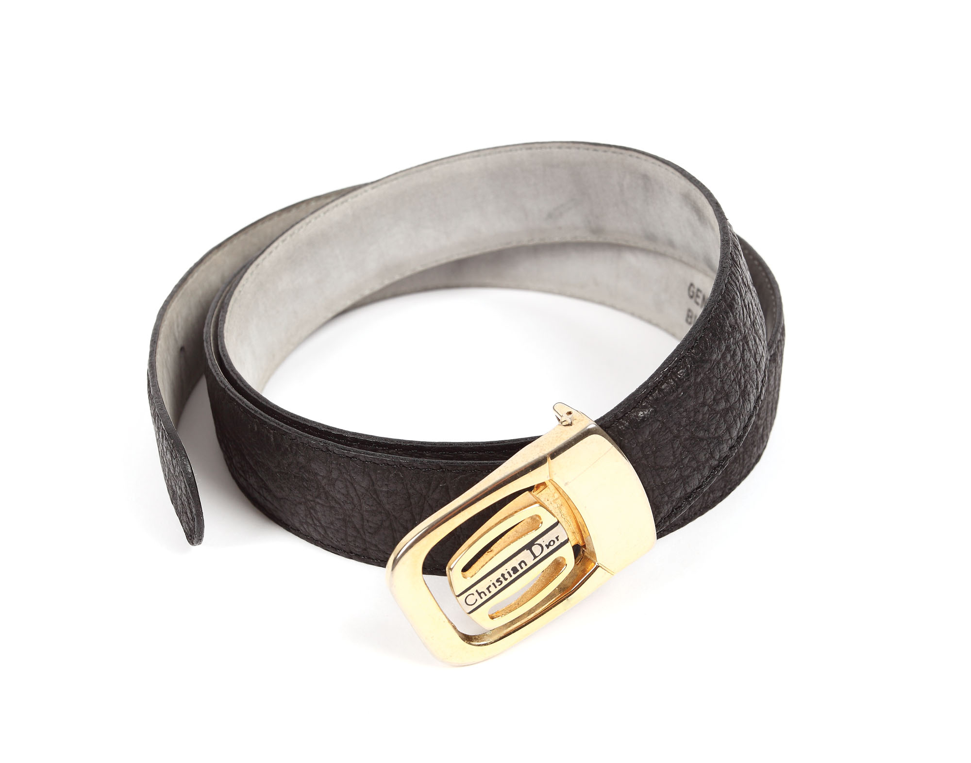 Curea Christian Dior vintage, din piele de bivol