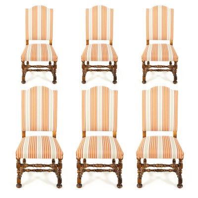Set of six Provencal chairs for living room, mid 20th century