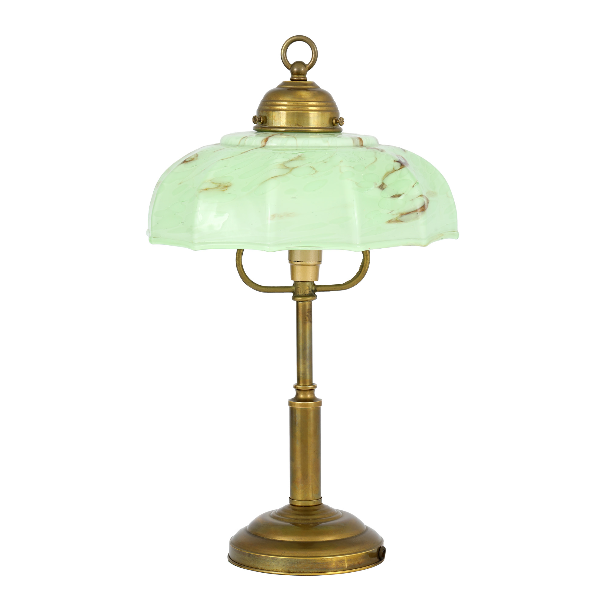 Lampă de masă, cu abajur din sticlă de Murano