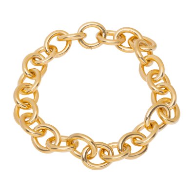 Colier masiv din argint aurit