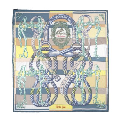 ”Della Cavalleria” - șal Hermès, din cașmir, însoțit de cutia originală