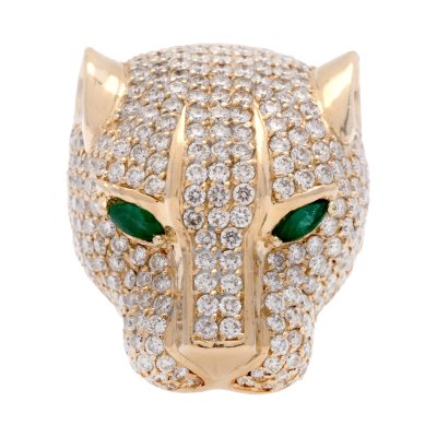 ”Panther” - inel din aur Effy, pavat cu diamante, însoțit de certificat gemologic suplimentar, ediție limitată 31/250