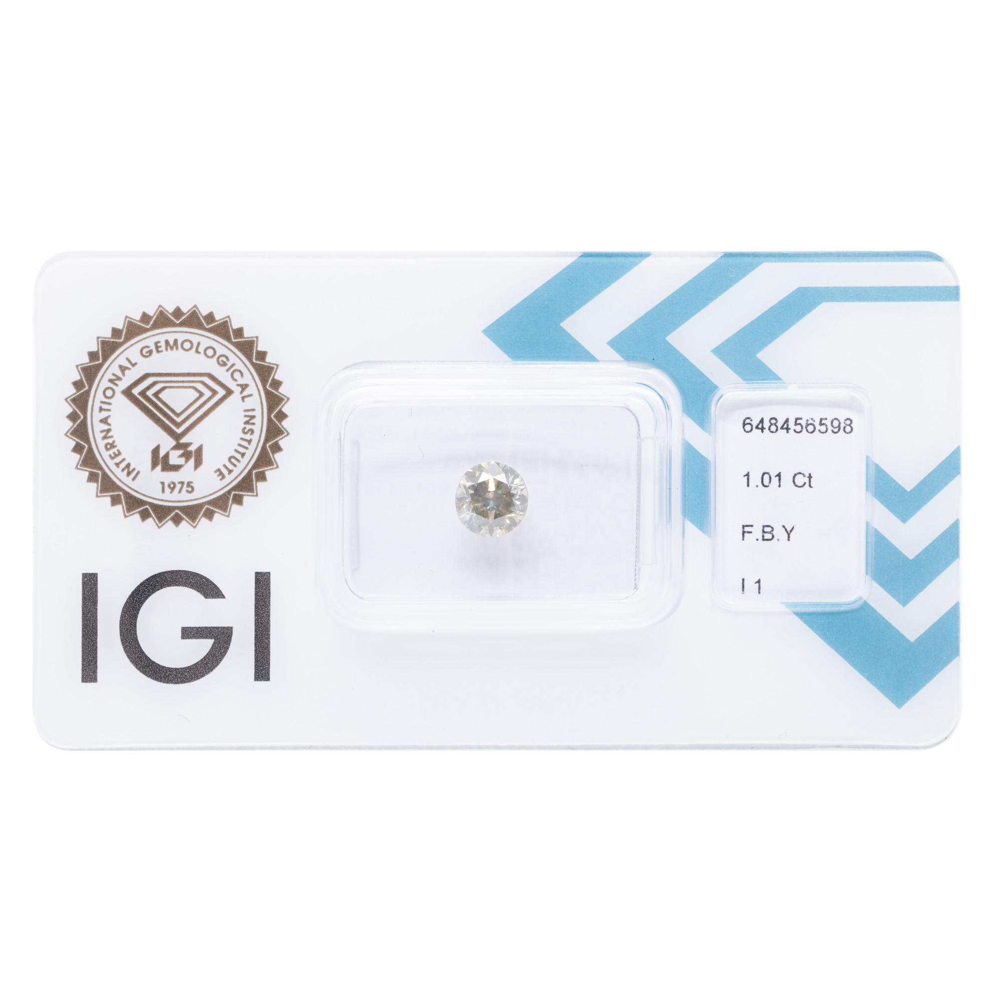 Diamant fancy brown yellow, cca. 1,01 ct, însoțit de certificat gemologic IGI