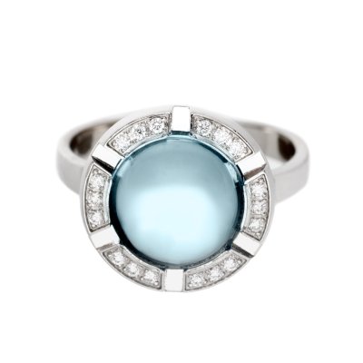 "Class One Cruise" - Chaumet gold ring, decorated with topaz and diamonds