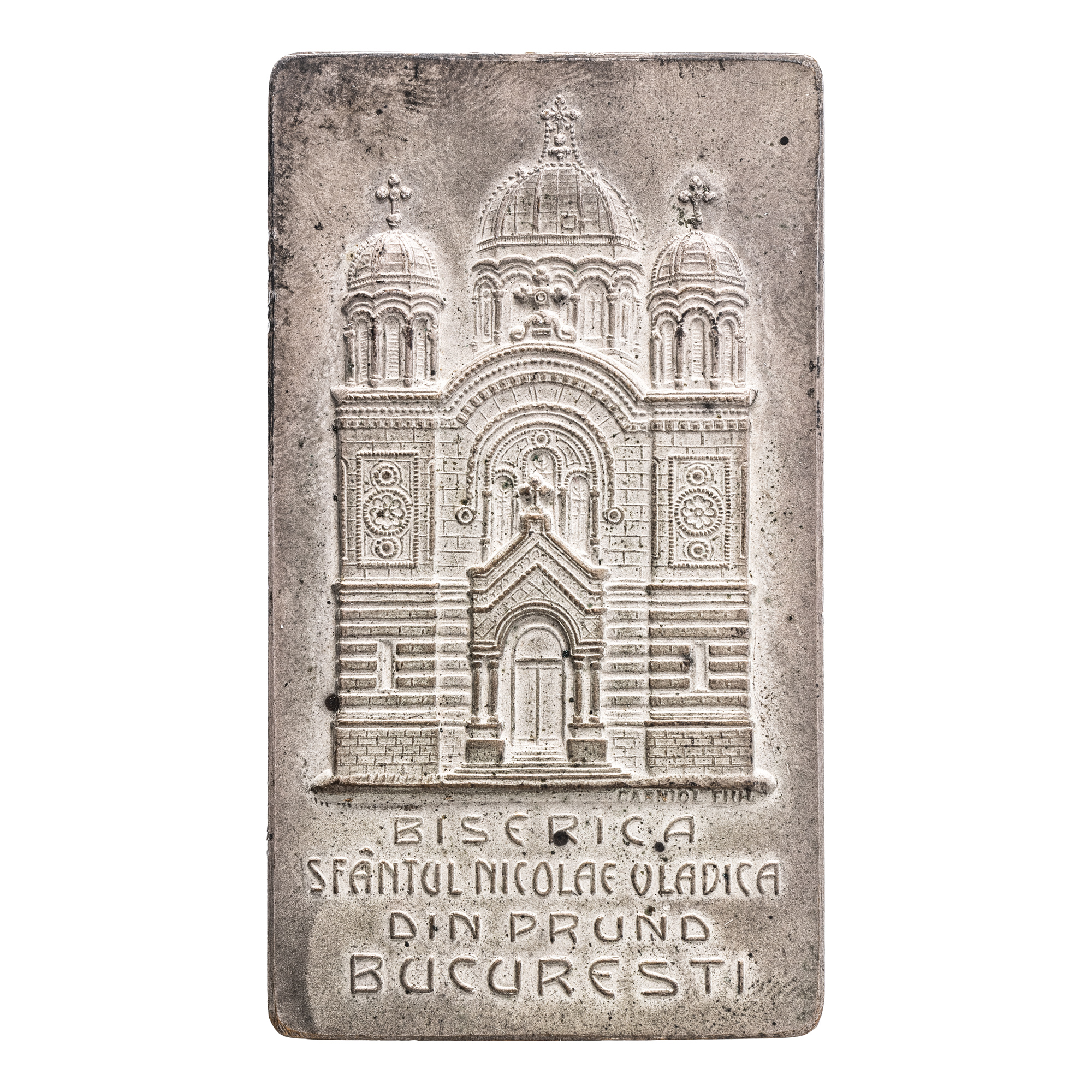 Plaque "Saint Nicholas Bishop Church", engraver Mauriciu Carniol junior, 1904
