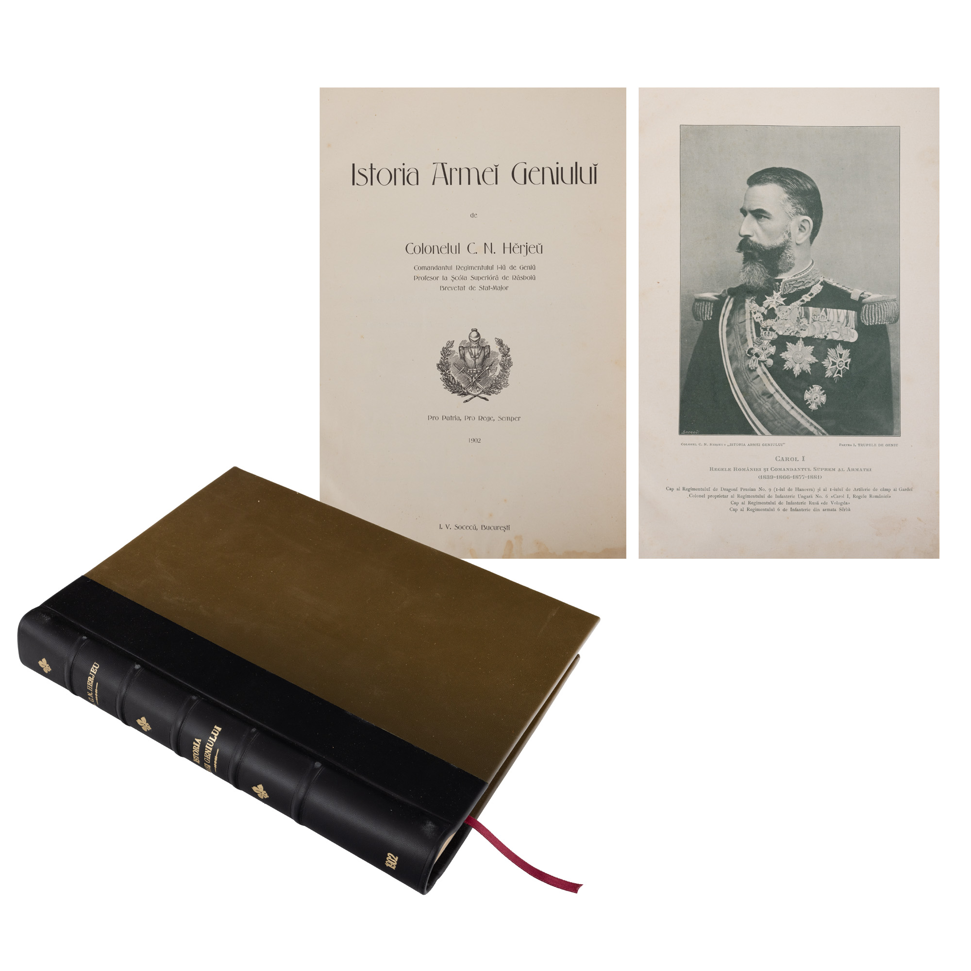 ”Istoria armei geniului”, de Colonelul C.N. Herjeu, București, 1902